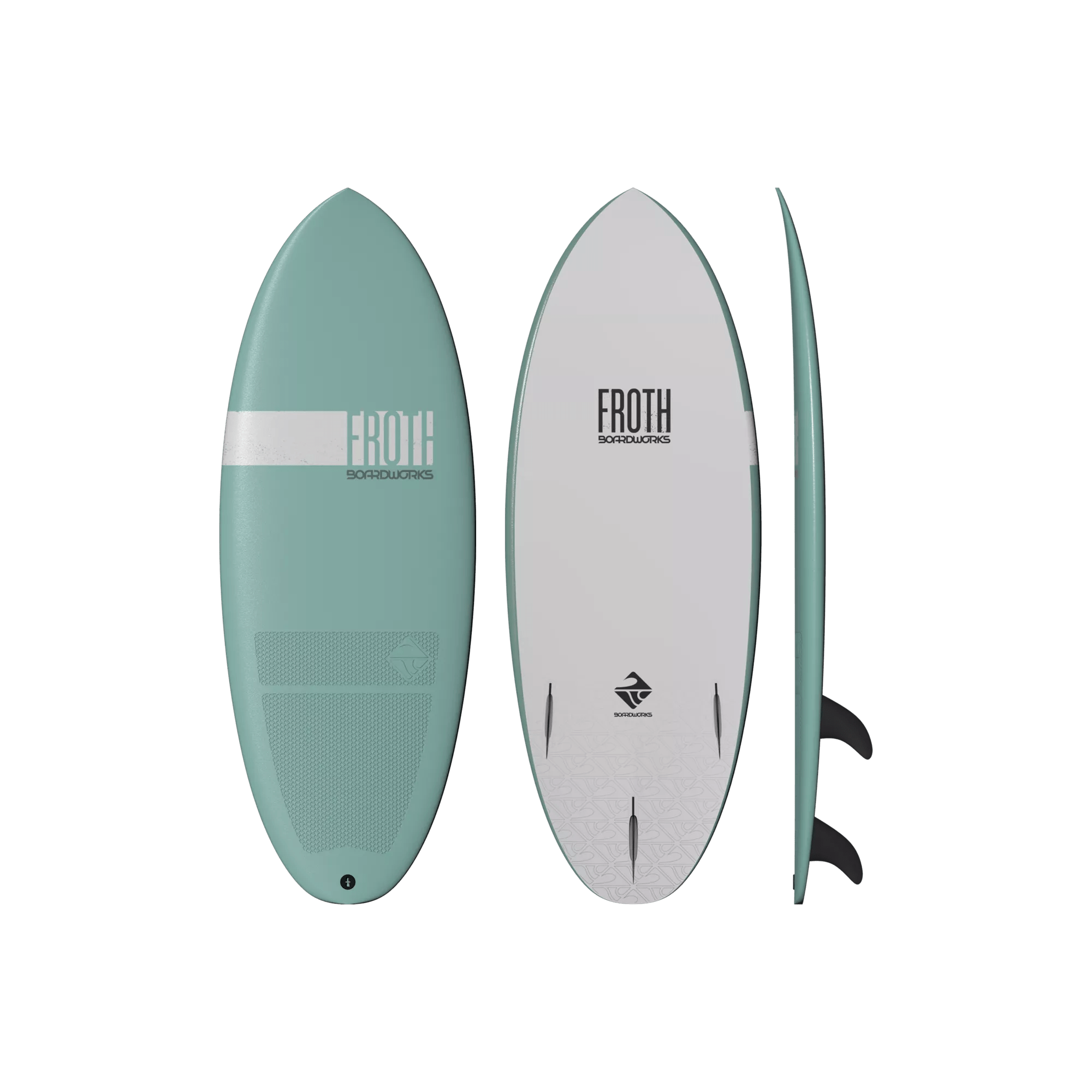 BOARDWORKS - Planche de surf courte Froth de 1,5 m (5 pi) - Green - 4430289509 - TOP