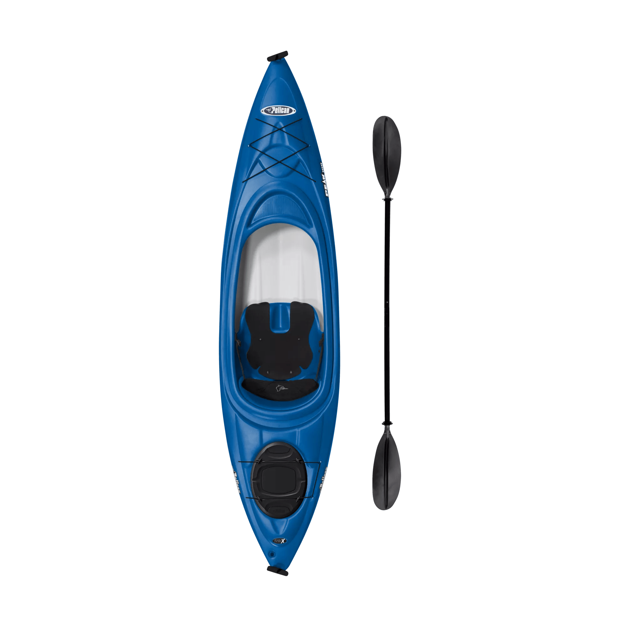 PELICAN - Peak 100 Recreational Kayak with Paddle - Blue - KXA10P301 - TOP
