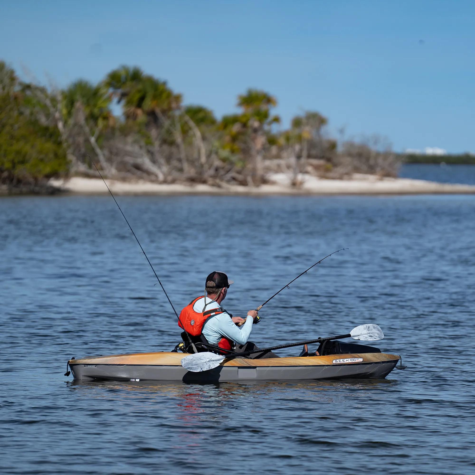 PELICAN - SEEK 100XP Angler Fishing Kayak - Grey - MKL10P605-00 - LIFE STYLE 2