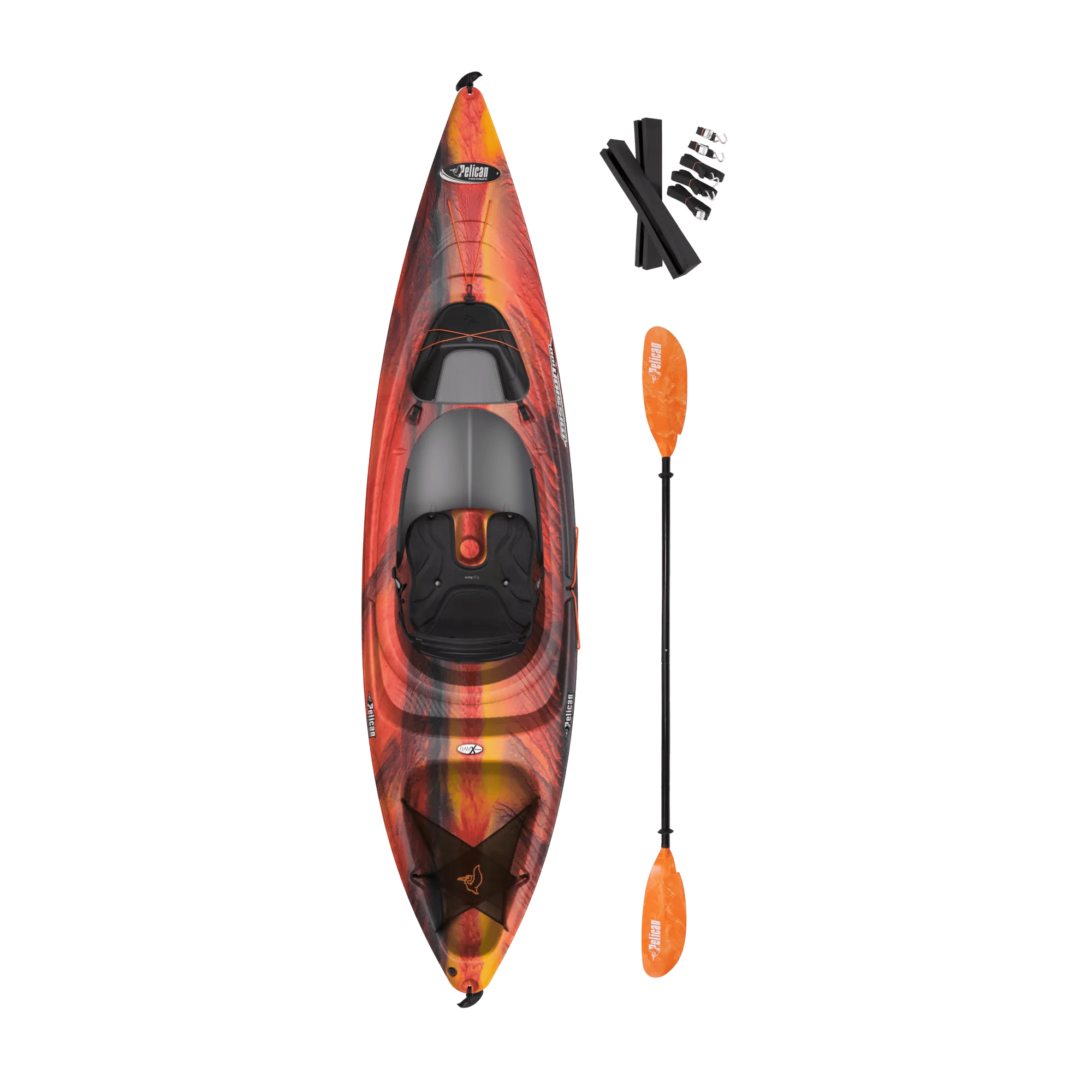 PELICAN - Mission 100 Kayak with Paddle - Yellow - KAP10P103-00 - TOP