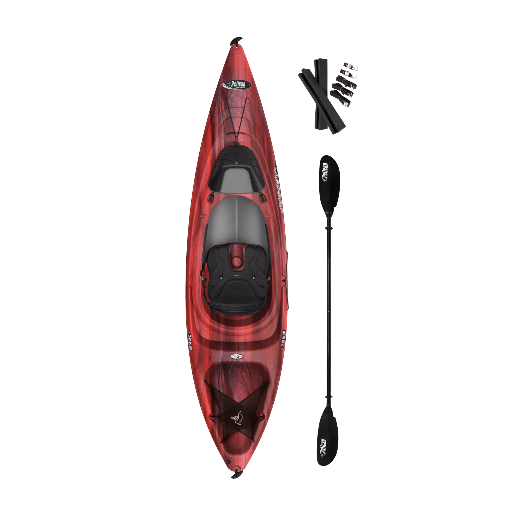 PELICAN - Kayak Mission 100 avec pagaie - Red - KAP10P404 - TOP