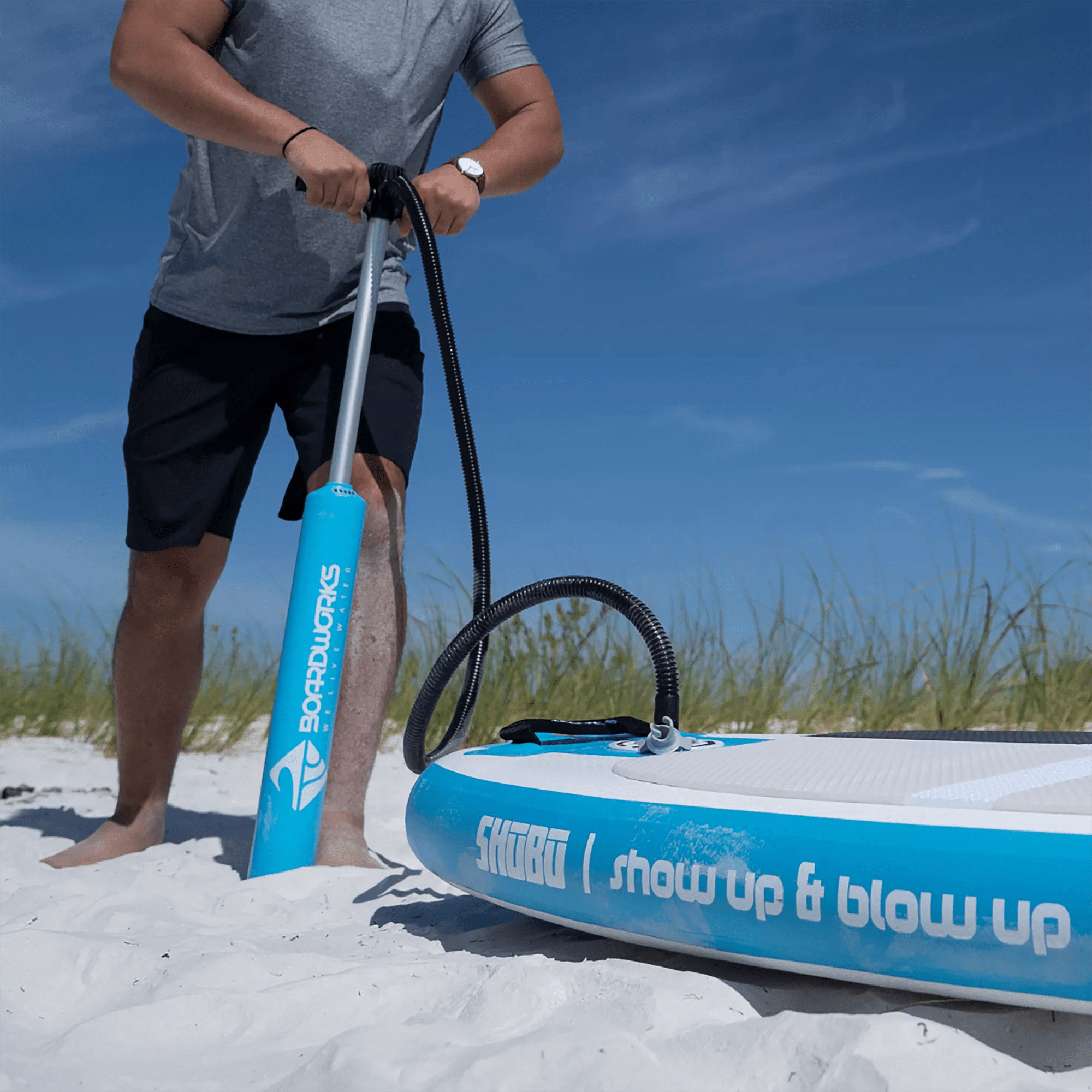 BOARDWORKS - Shubu Riptide 10'6" Inflatable Paddle Board - Blue - 4450559512 - LIFE STYLE 1