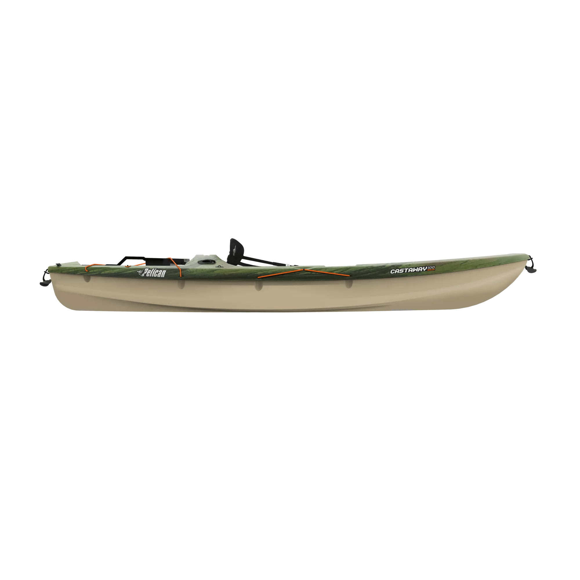 PELICAN - Kayak de pêche Castaway 100 Angler - Grey - MBF10P800 - SIDE