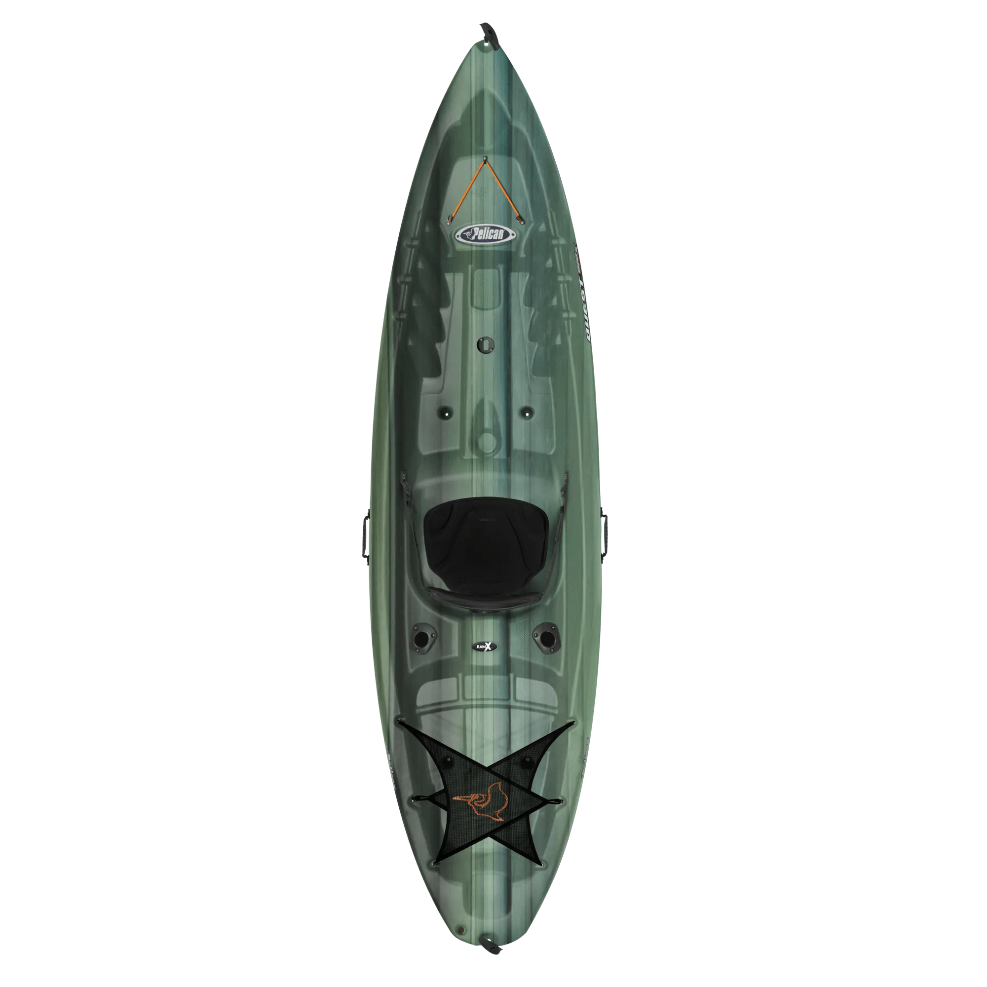 PELICAN - Quest 100X Angler Fishing Kayak - Grey - KVL10P425 - TOP