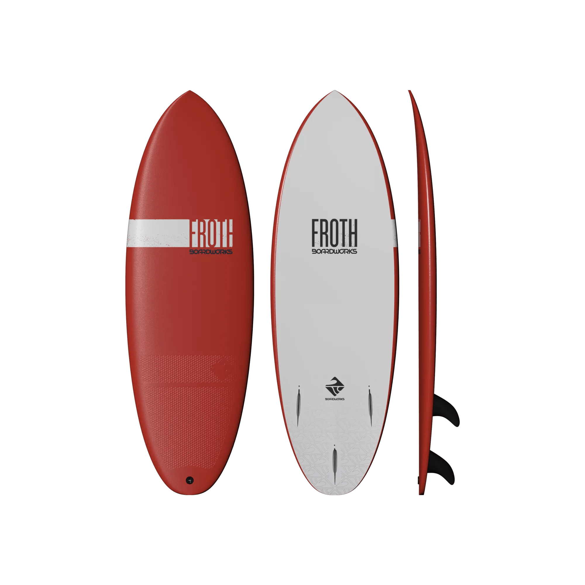 BOARDWORKS - Froth 5'6" Shortboard - Red - 4430299510 - TOP