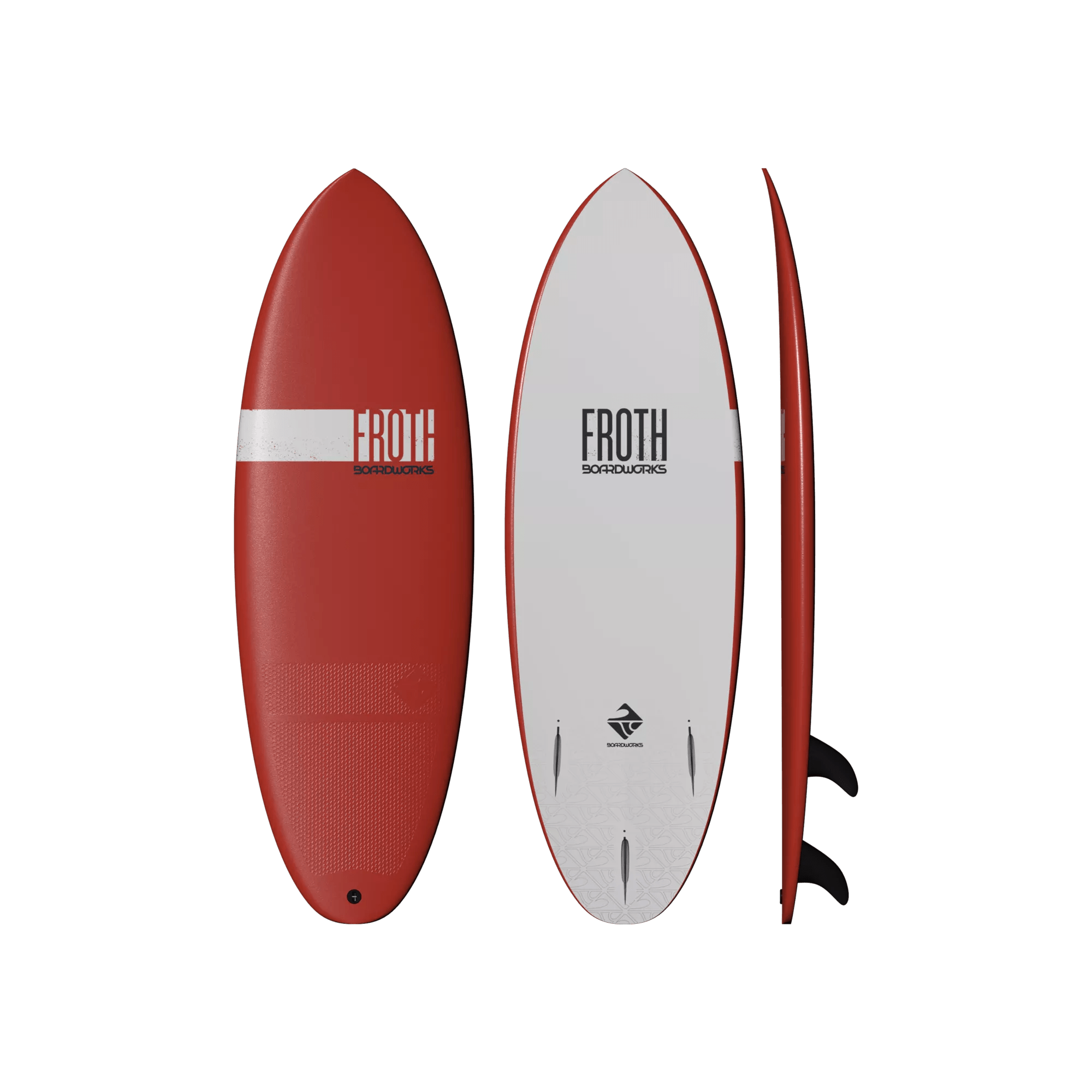 BOARDWORKS - Planche shortboard Froth de 1,7 m (5,5 pi) - Red - 4430299510 - TOP 