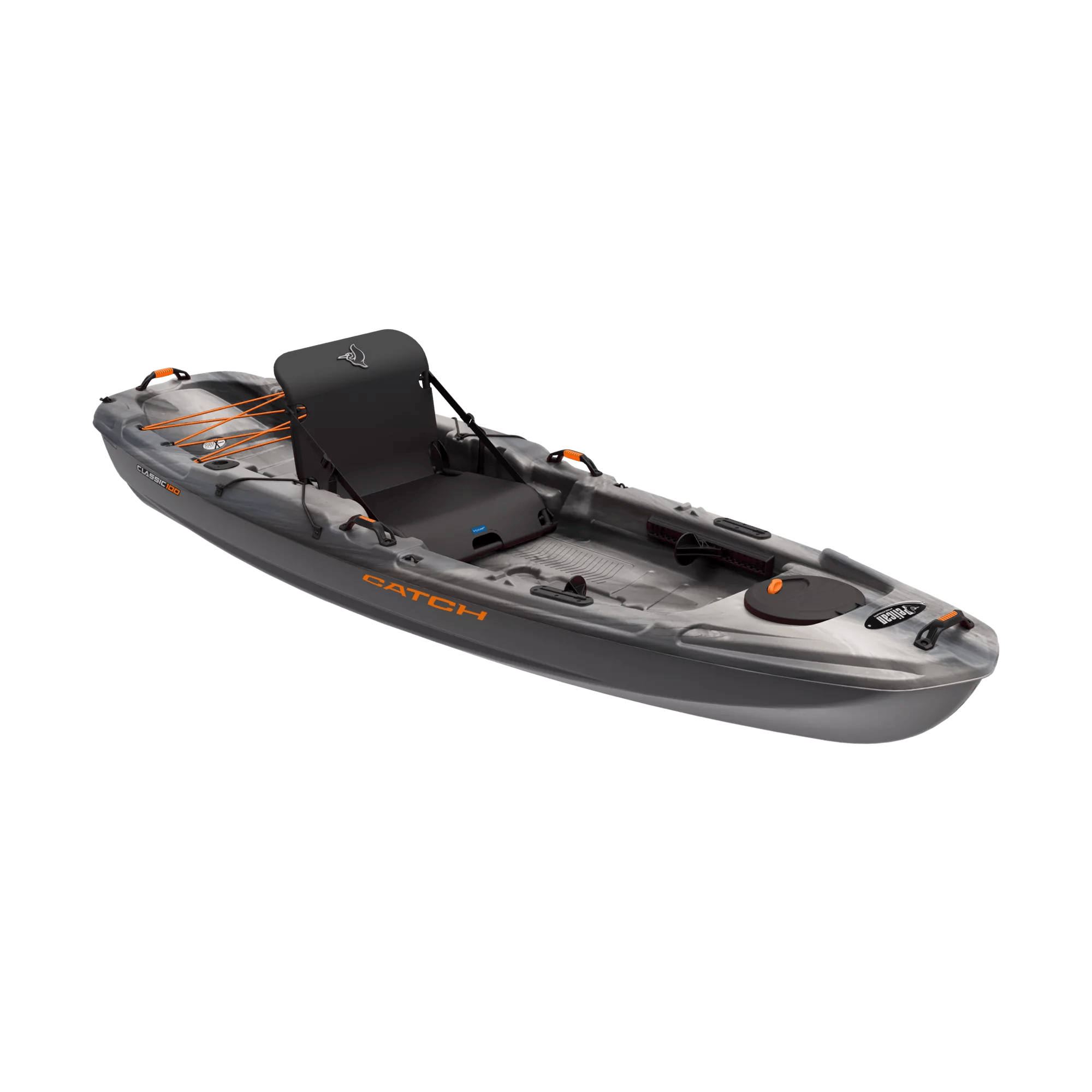 PELICAN - Kayak de pêche Catch Classic 100 - Grey - KRP10P103-00 - ISO 