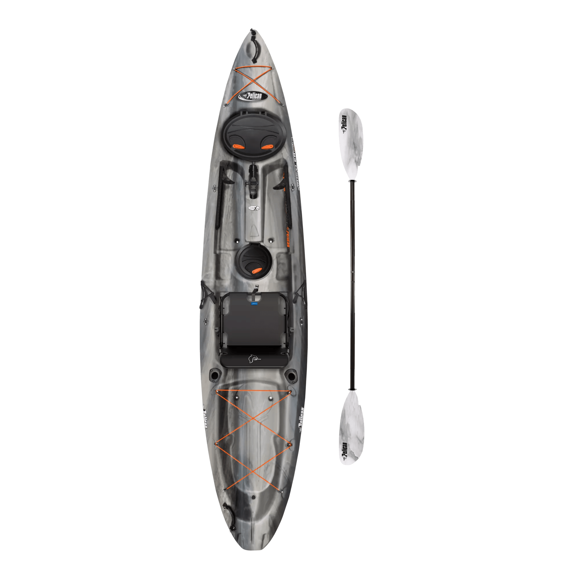 PELICAN - Rustler 120XR Angler Fishing Kayak - Grey - KBP12P100 - TOP