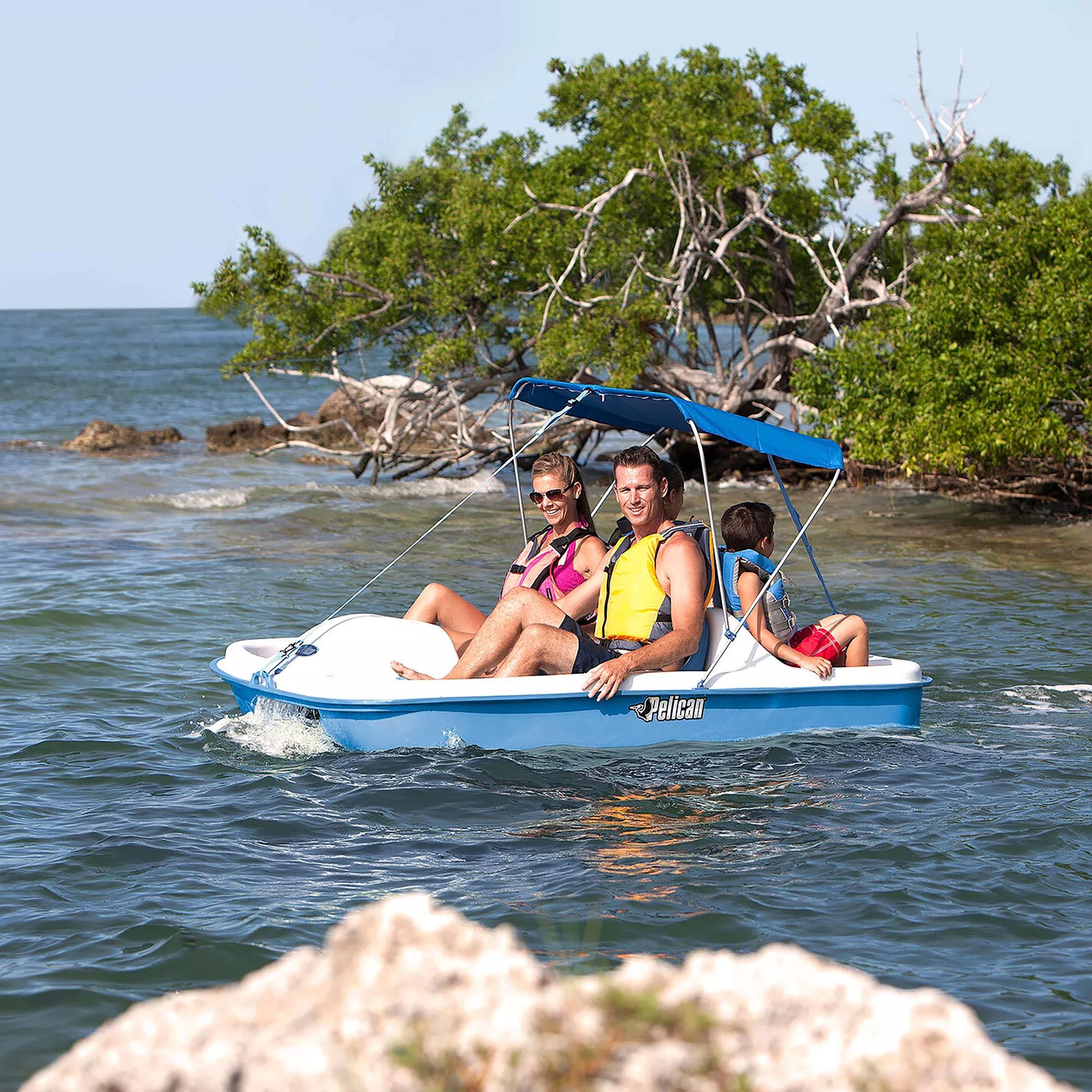 PELICAN - Monaco DLX Pedal Boat with Canopy - White - HHA25P109 - LIFE STYLE 1