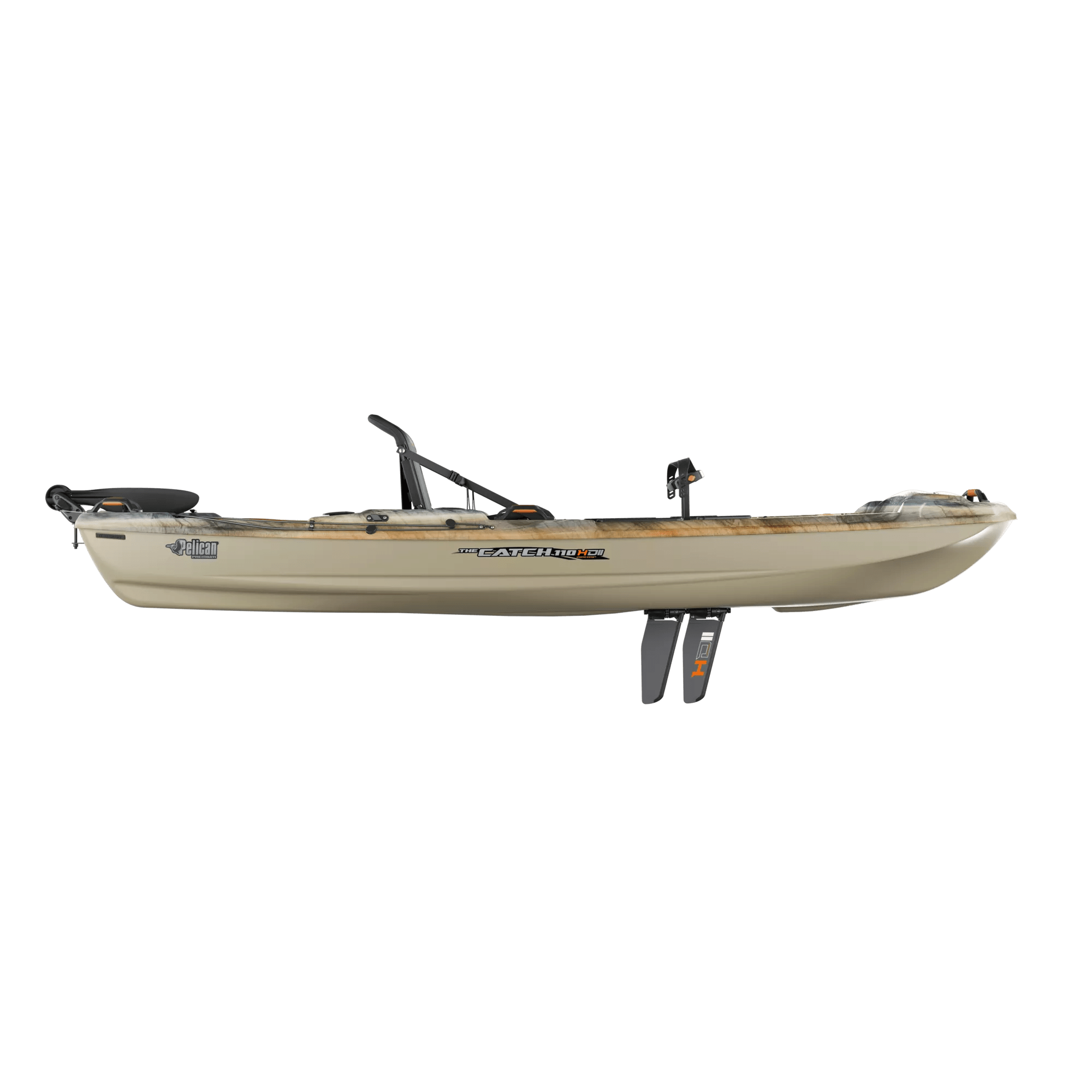 PELICAN - Catch 110HDII Fishing Kayak - Grey - KRP11P104-00 - SIDE