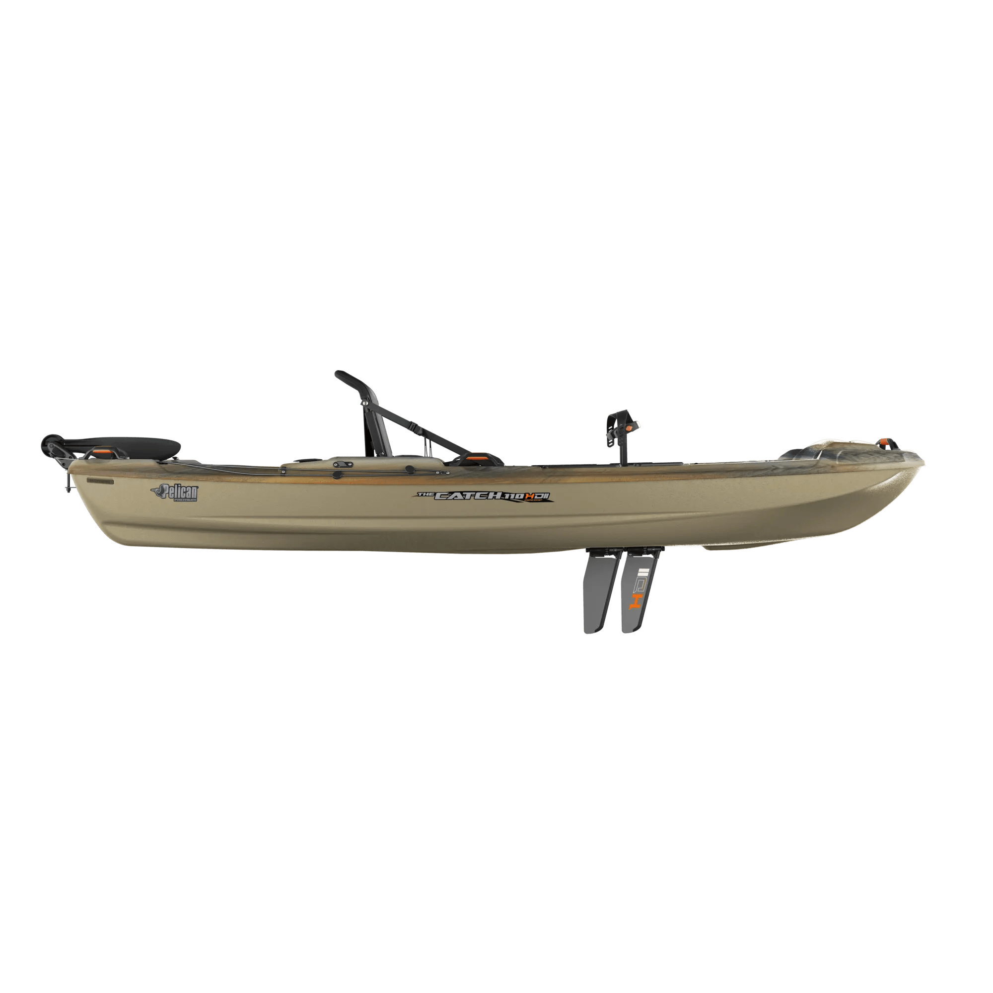 PELICAN - Catch 110HDII Fishing Kayak - Grey - KRP11P104-00 - SIDE