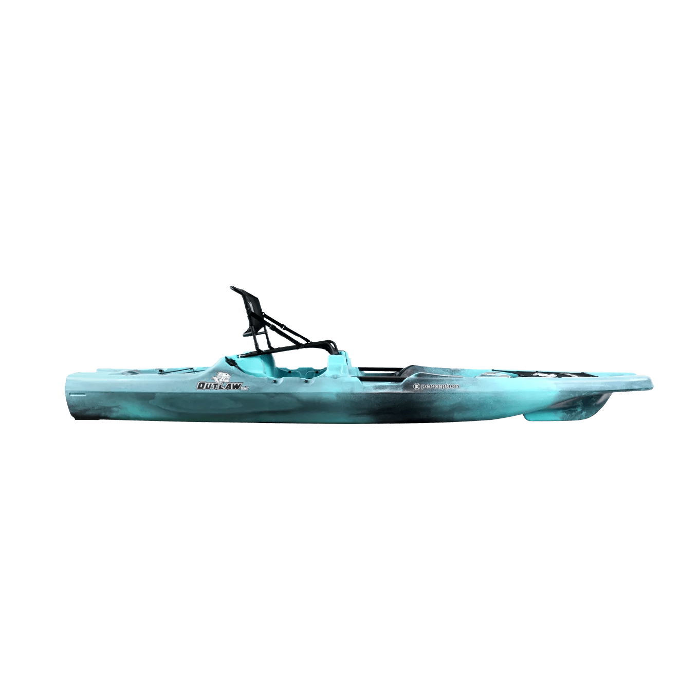 PERCEPTION - Outlaw 11.5 Fishing Kayak - Aqua - 9351810178 - SIDE