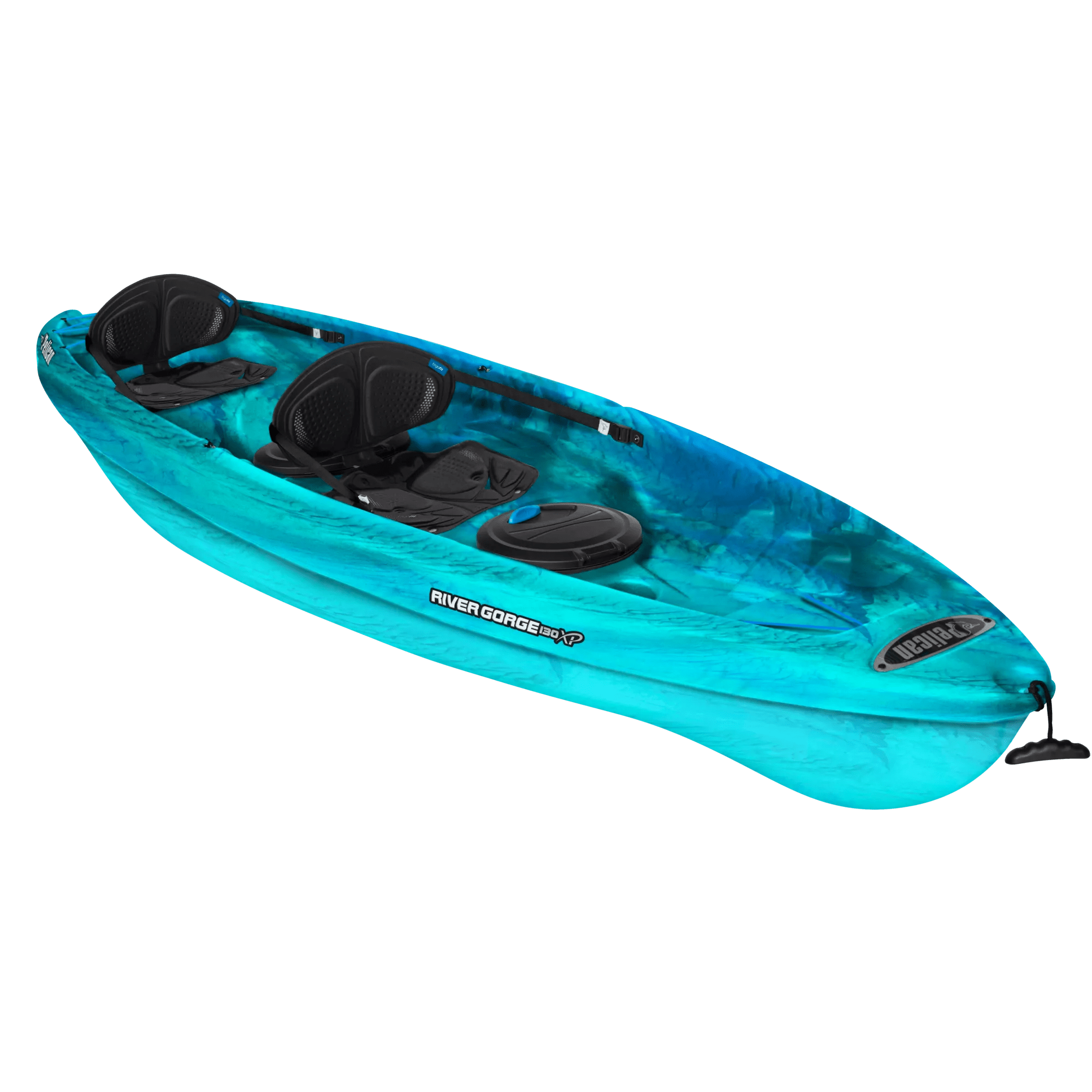 PELICAN - River Gorge 130XP Tandem Recreational Kayak - Aqua - KUF13P200-00 - ISO 