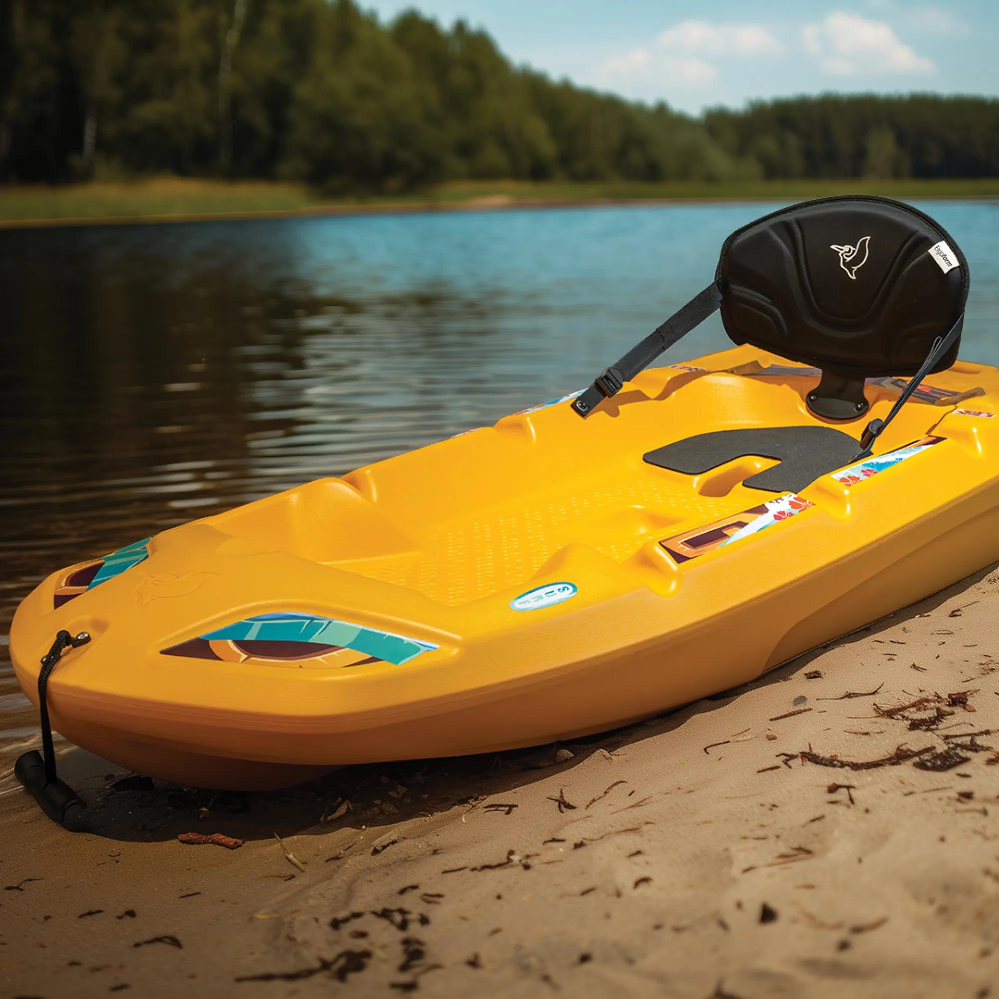 PELICAN - SOLO EVO DLX Kids Kayak with Paddle and Decals - Orange - MJS06P705-00 - LIFE STYLE 3