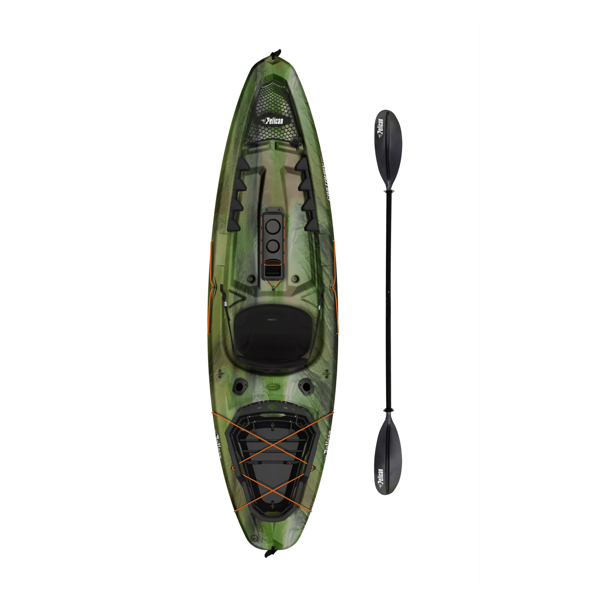 PELICAN - Kayak de pêche Castaway 100 Angler - Grey - MBF10P800 - TOP