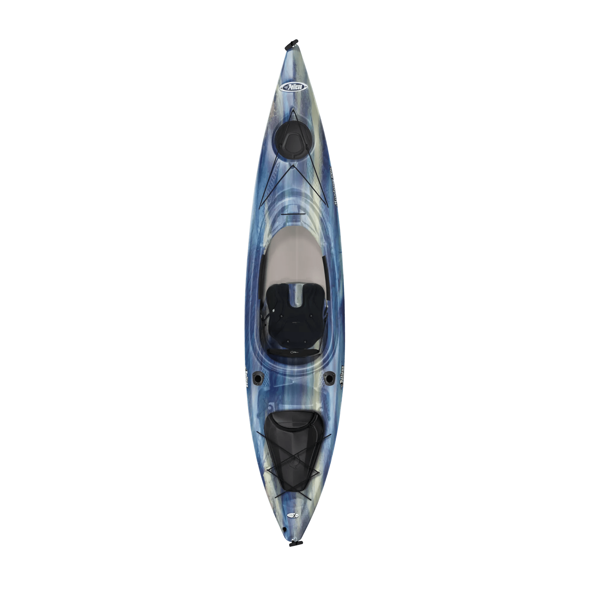 PELICAN - Mustang 120X EXO Recreational Kayak - Blue - KYF12P103 - TOP