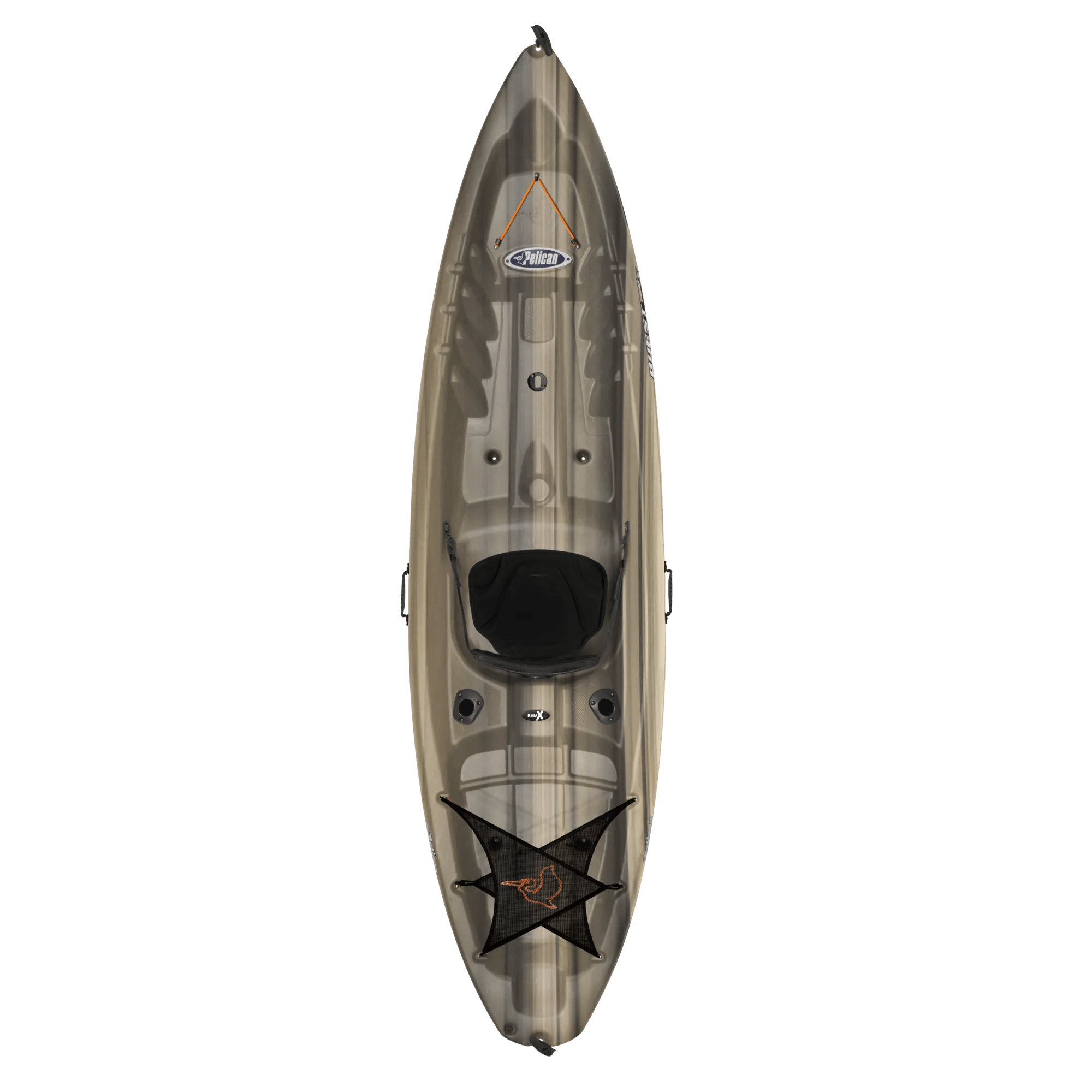 PELICAN - Quest 100X Angler Fishing Kayak - Black - KVL10P525 - TOP