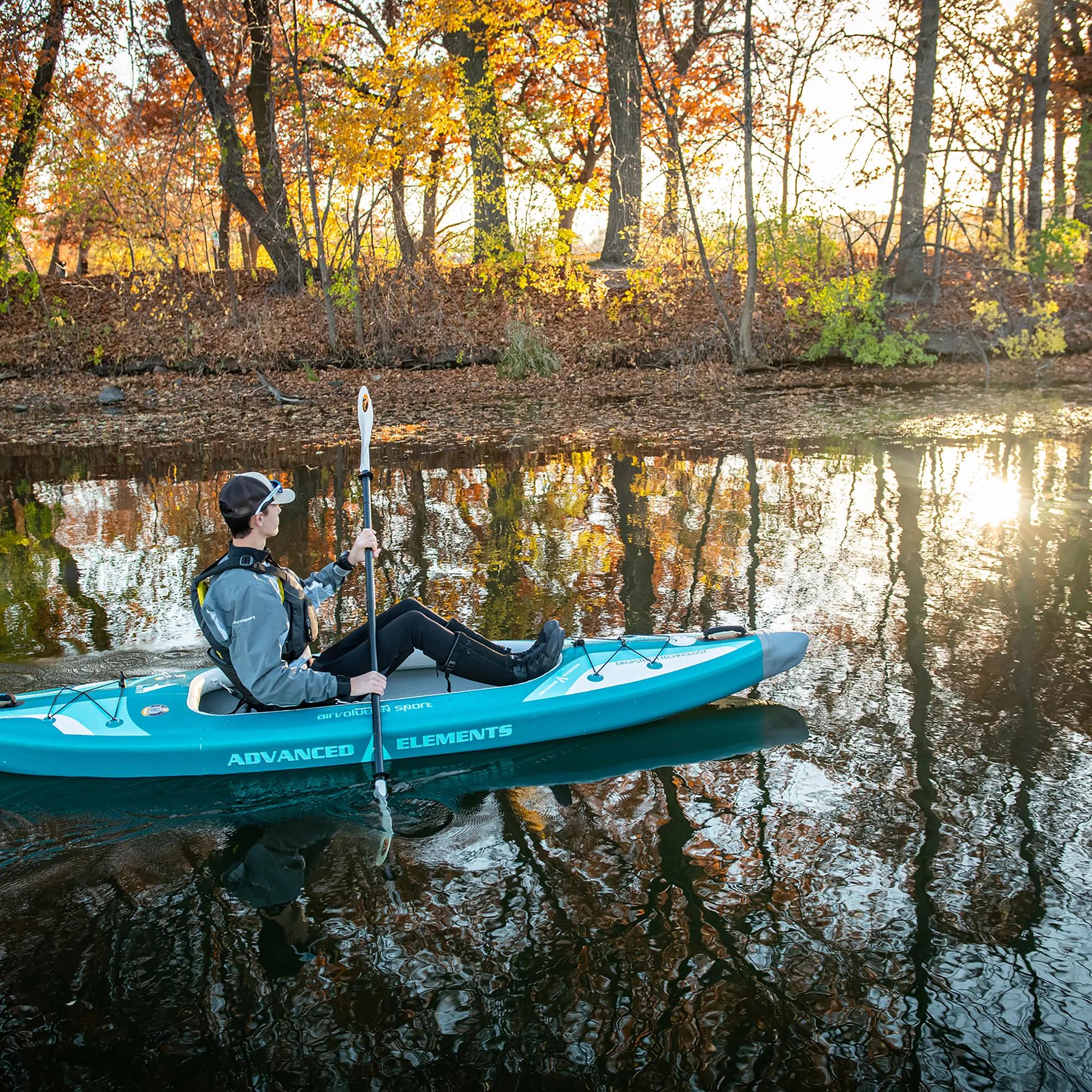 ADVANCED ELEMENTS - AirVolution™ Sport Recreational Kayak with Pump - Blue - AE3028-B - LIFE STYLE 2