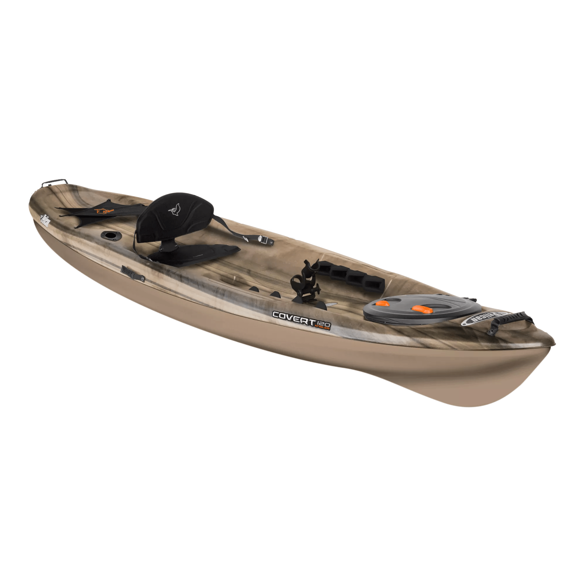 PELICAN - Covert 120 Angler Fishing Kayak - Black - KWF12P200 - ISO