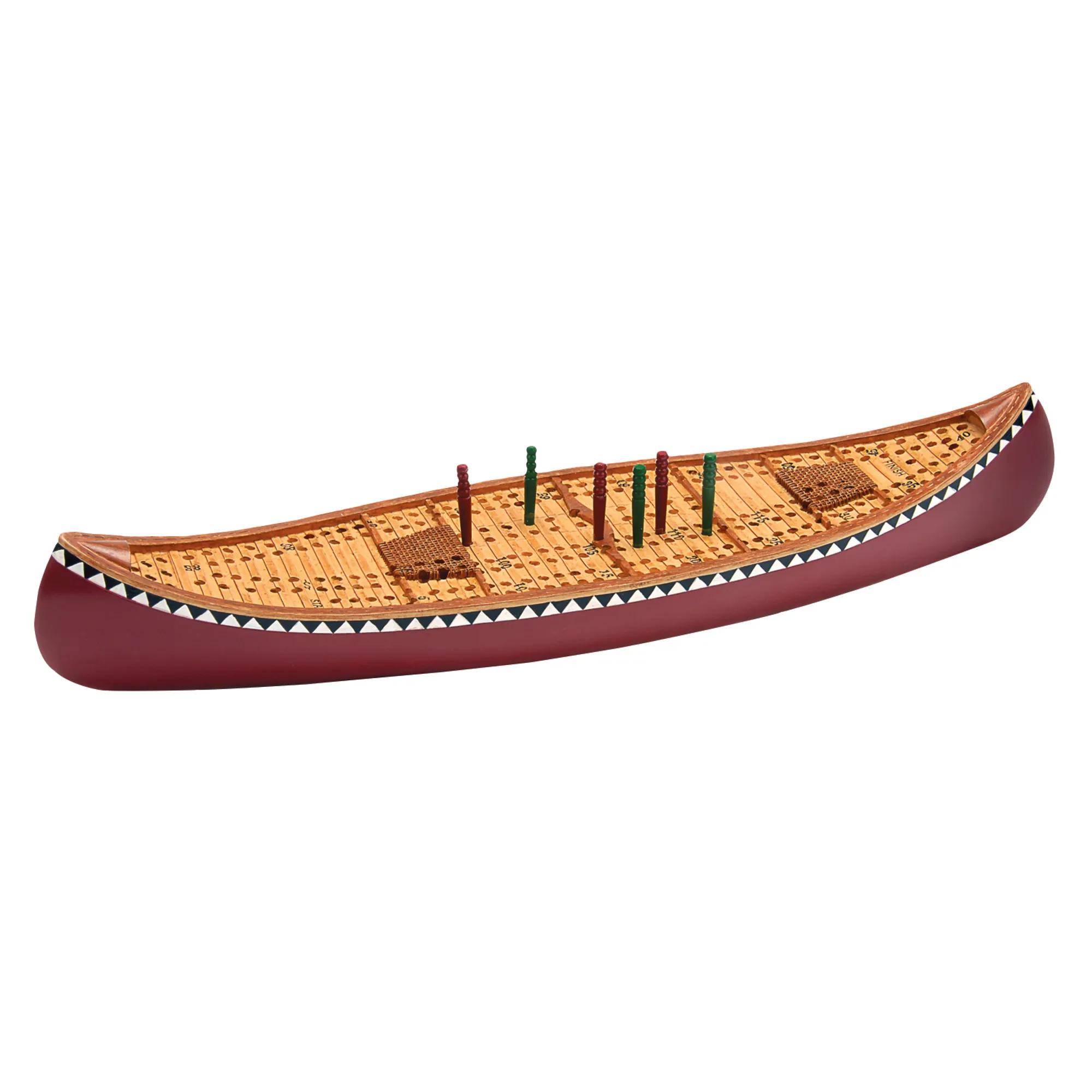 GSI OUTDOORS - Canoe Cribbage Board - Yellow - 99883 - TOP