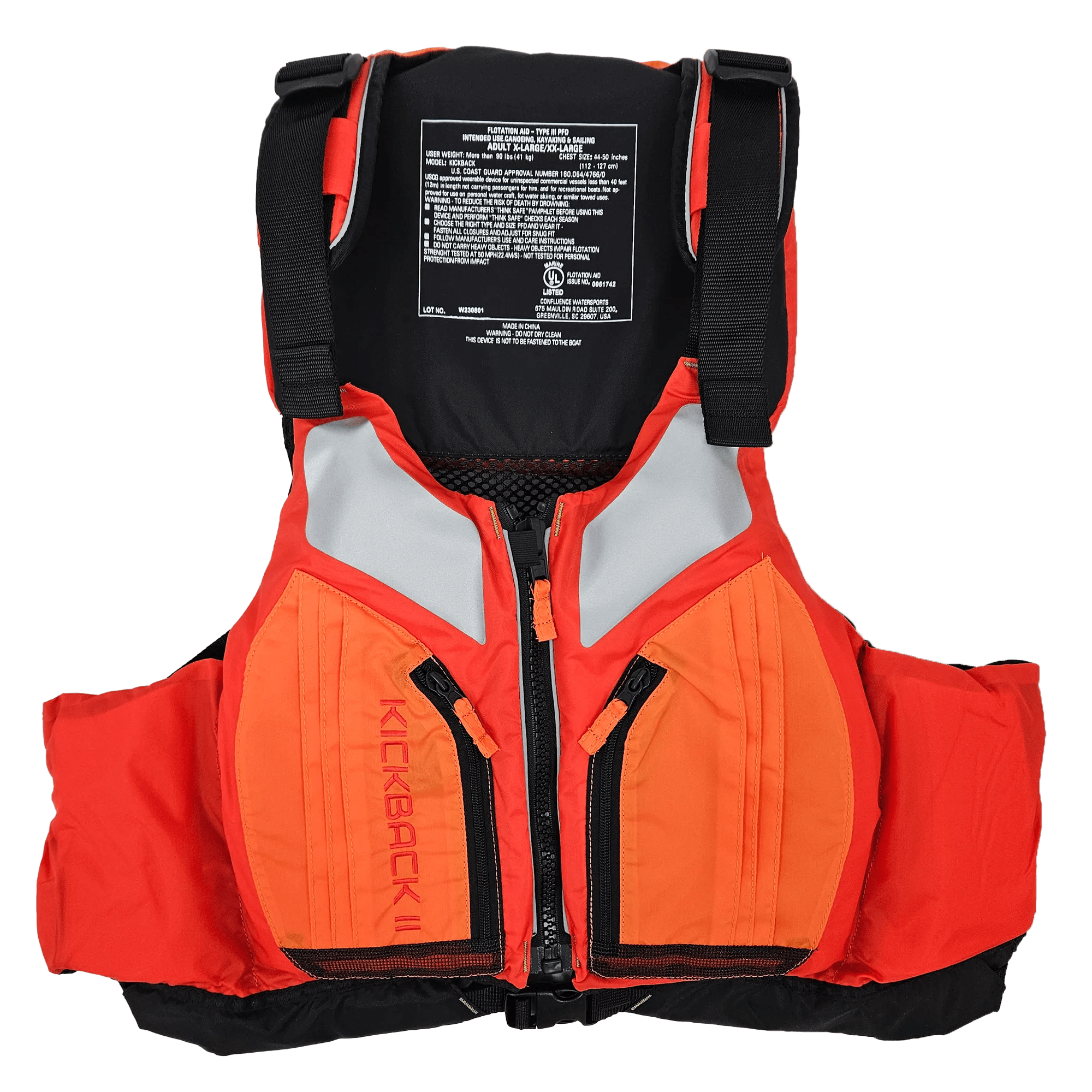 HARMONY - Kickback II Life Jacket - MD/LG - Orange - 8023971 - TOP 