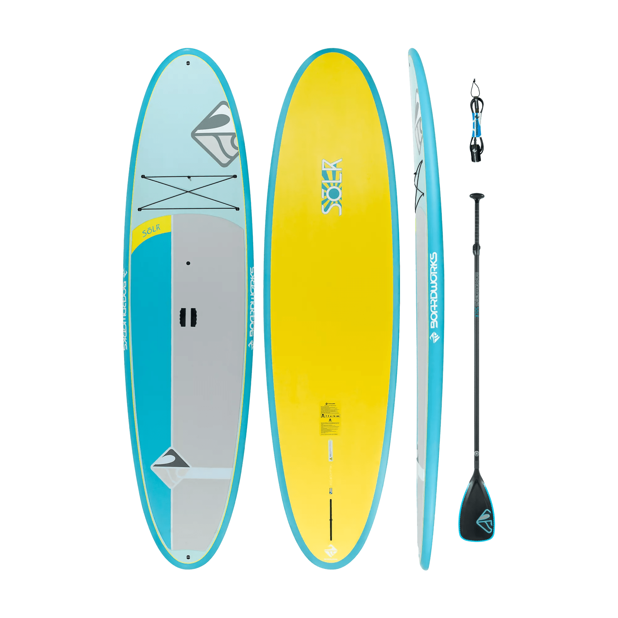 BOARDWORKS - Solr 10'6" All-Around Paddle Board with Paddle and Leash - Blue - 4440720527 - TOP 