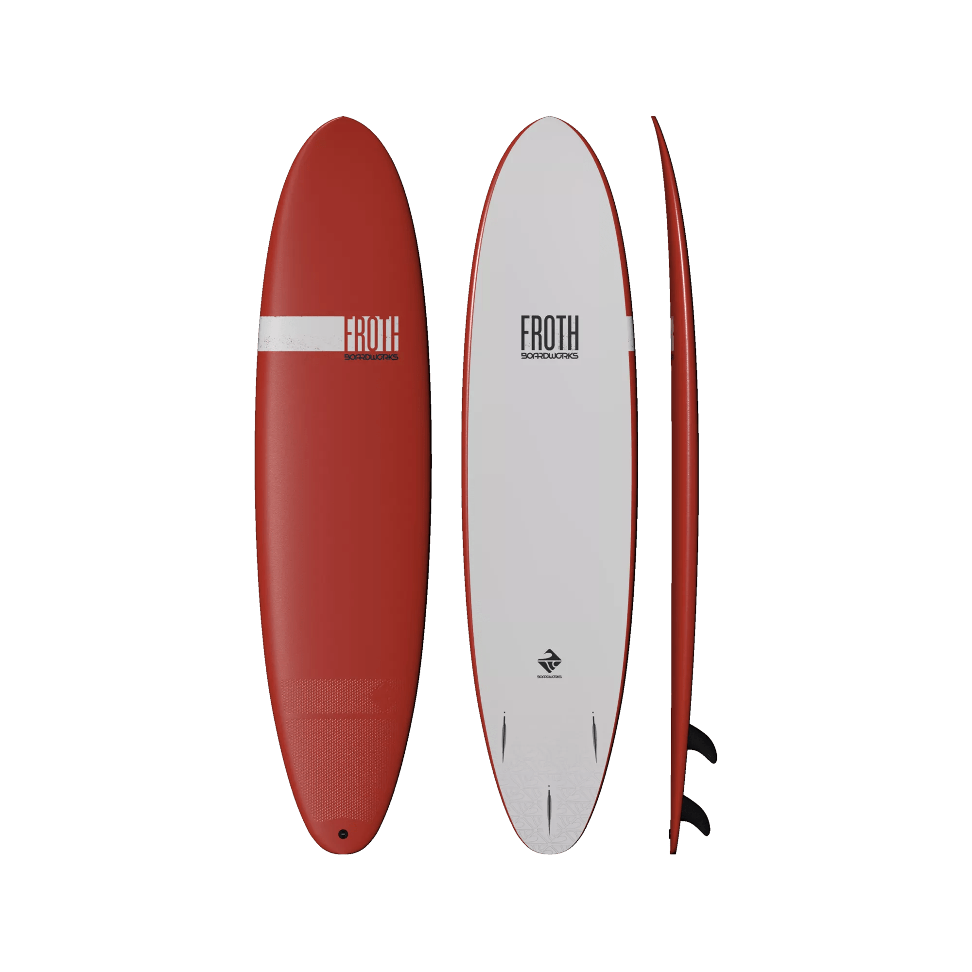 BOARDWORKS - Planche longboard Froth de 2,4 m (8 pi) - Red - 4430319510 - TOP