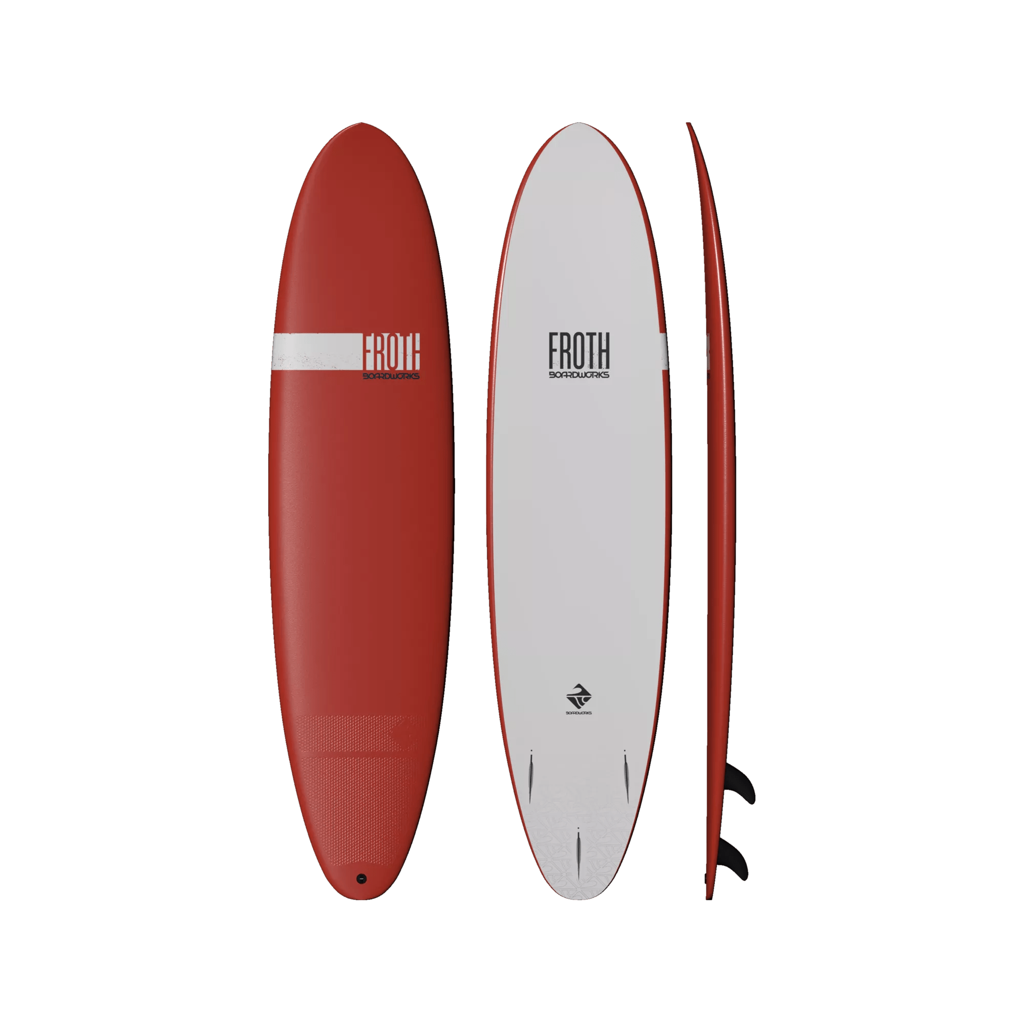 BOARDWORKS - Froth 8' Longboard - Red - 4430319510 - TOP