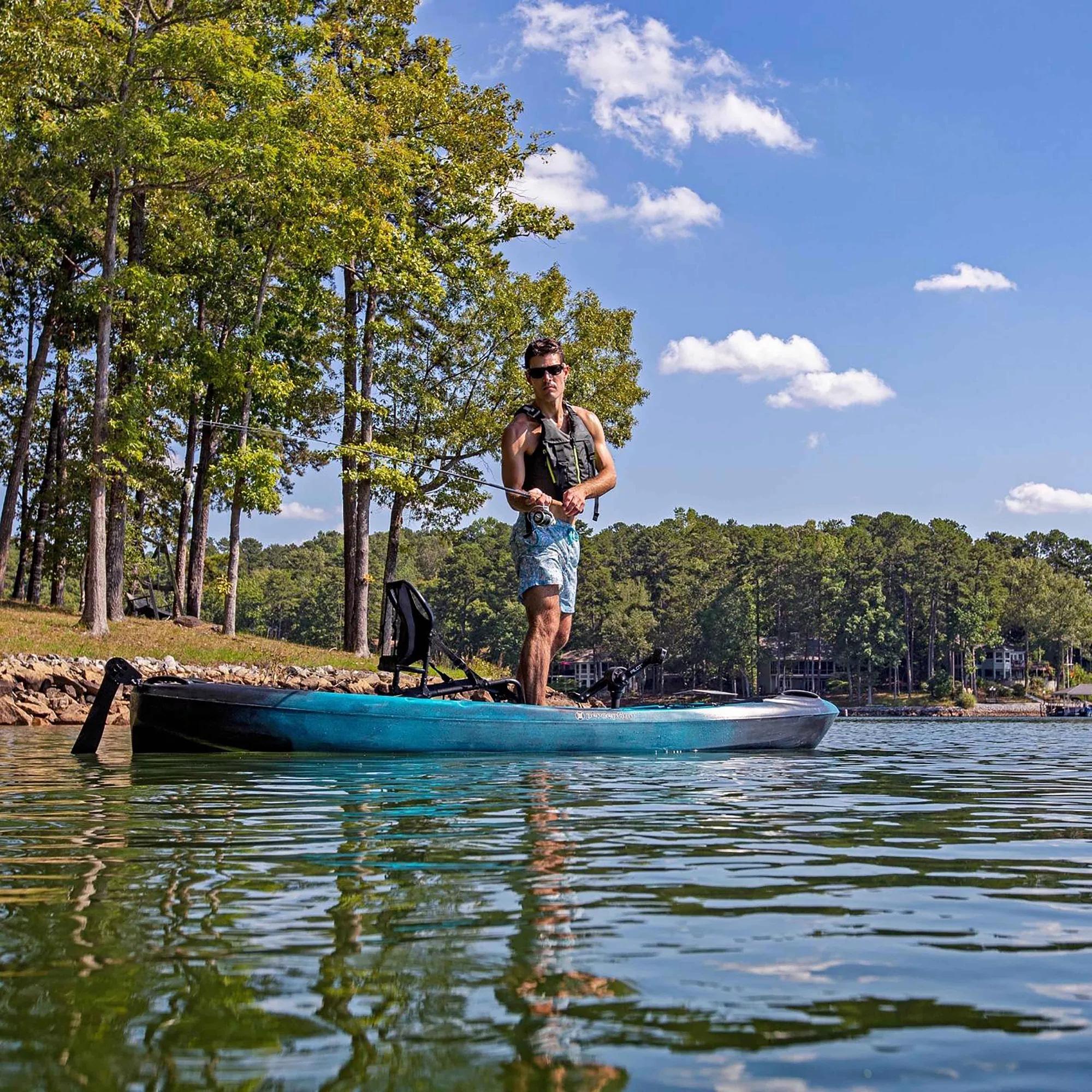 Crank 10.0 Recreational Pedal Kayak from Perception Kayaks - Solo Mounts,  Adjustable and Removable Seating