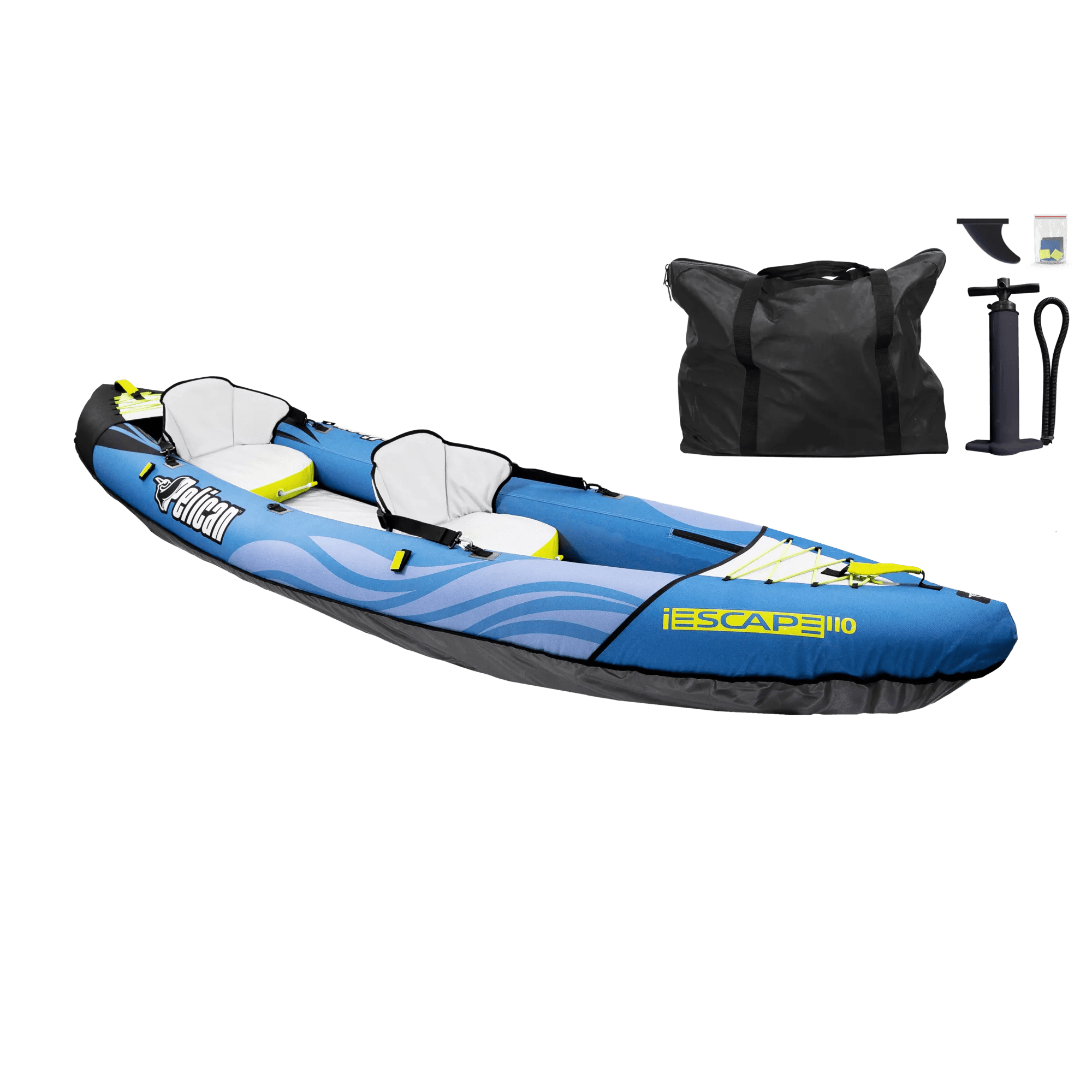 PELICAN - Convertible Inflatable Tandem Kayak iESCAPE 110 - Blue - MMG11P104 - ISO 