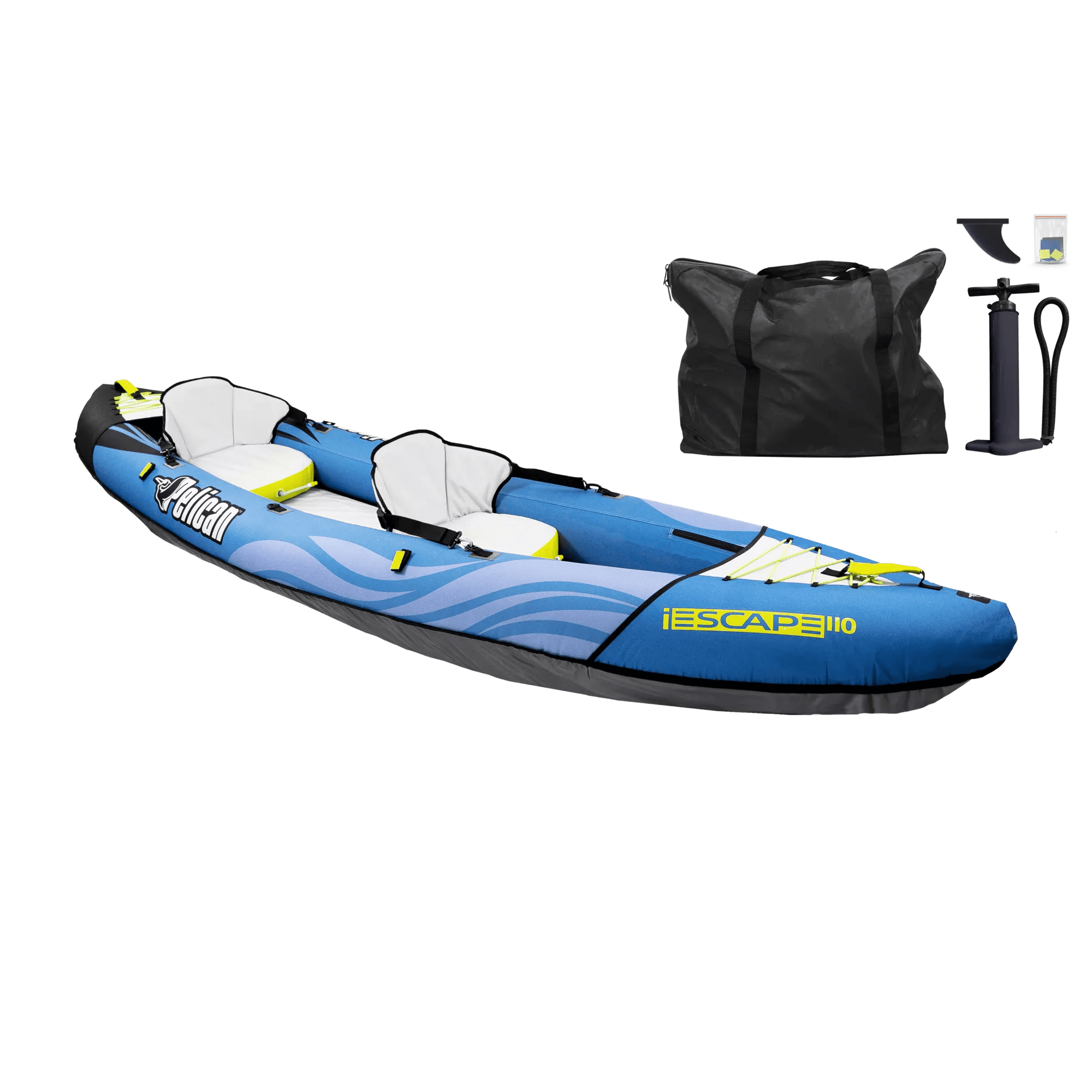 PELICAN - Kayak récréatif convertible tandem gonflable iESCAPE 110 - Blue - MMG11P104 - ISO 