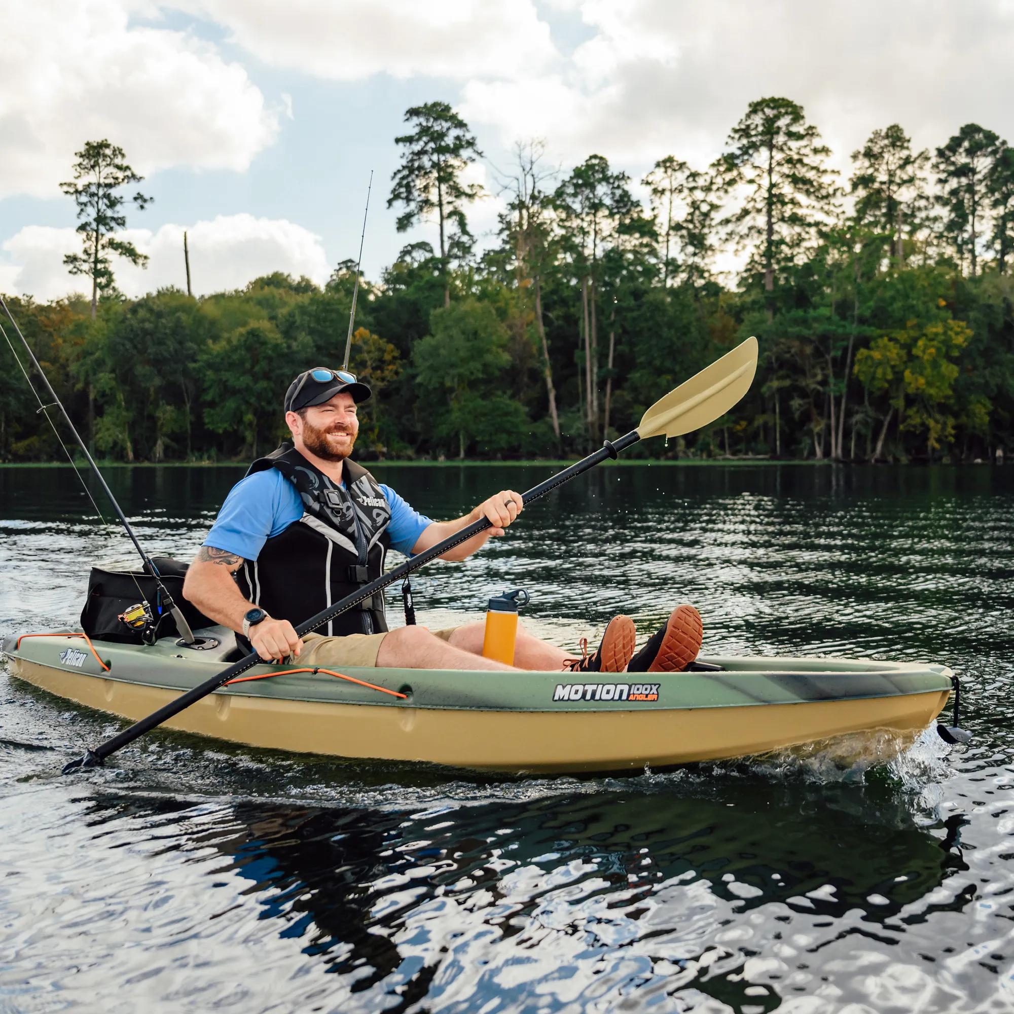 PELICAN - Poseidon Angler Fishing Kayak Paddle 250 cm (98.5") - Brown - PS1351-00 - LIFE STYLE 1