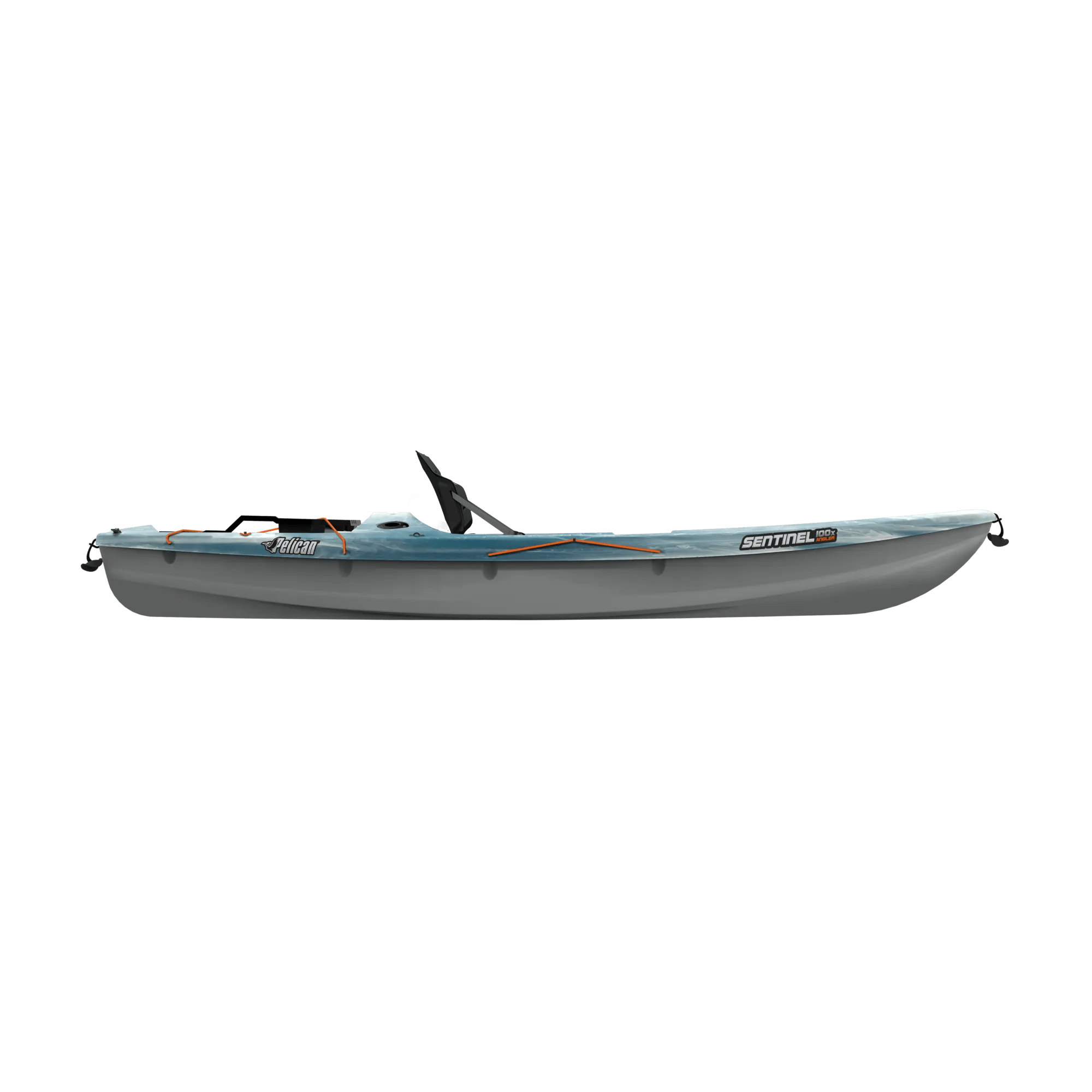 PELICAN - Sentinel 100X Angler Fishing Kayak - Grey - MBL10P205-00 - SIDE