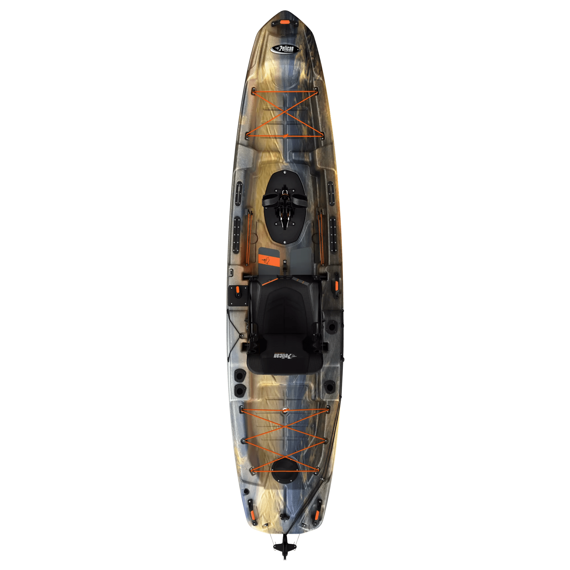 PELICAN - Catch 130 Hydryve II Fishing Kayak - Grey - KRP13P100-00 - TOP