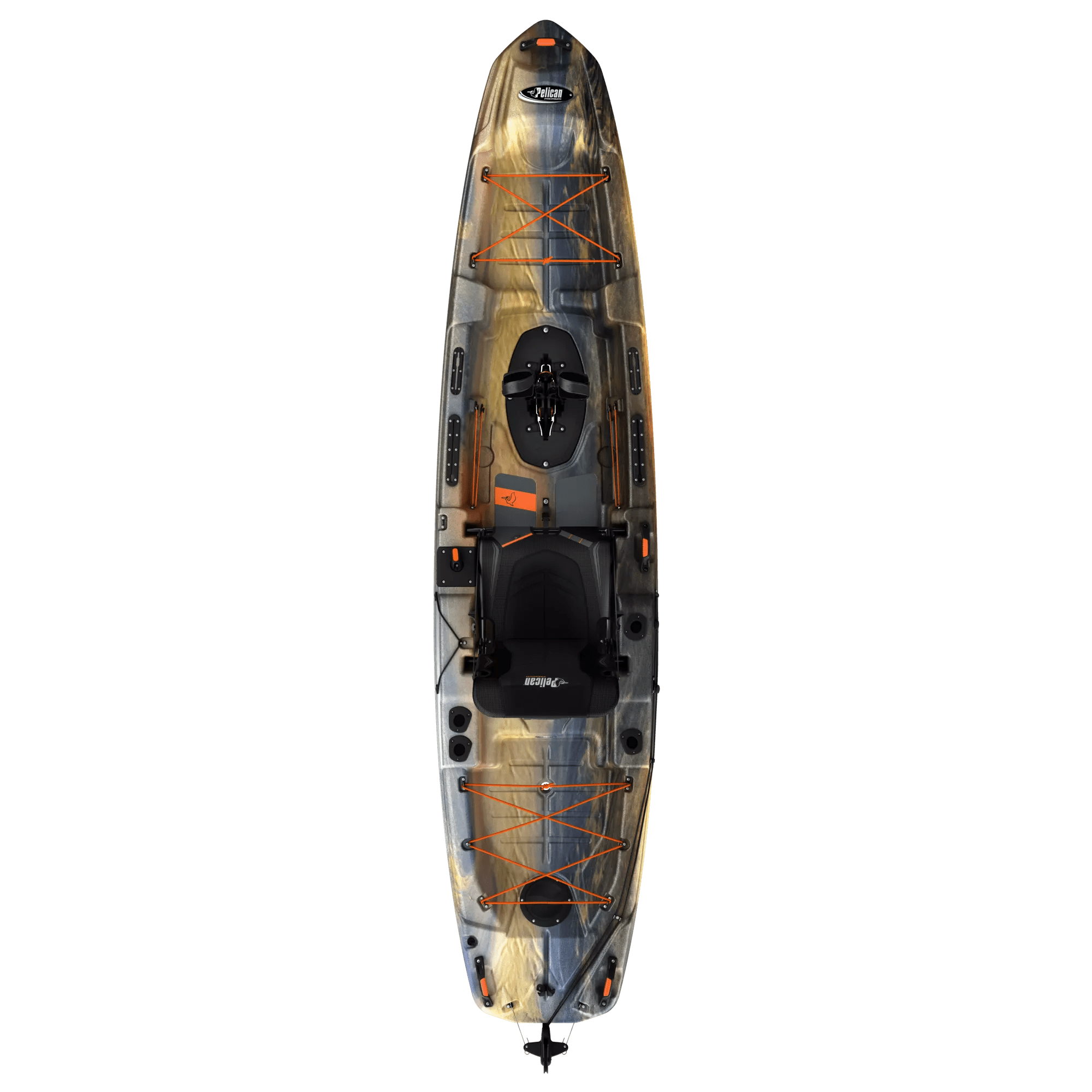 PELICAN - Kayak de pêche Catch 130 Hydryve II - Grey - KRP13P100-00 - TOP