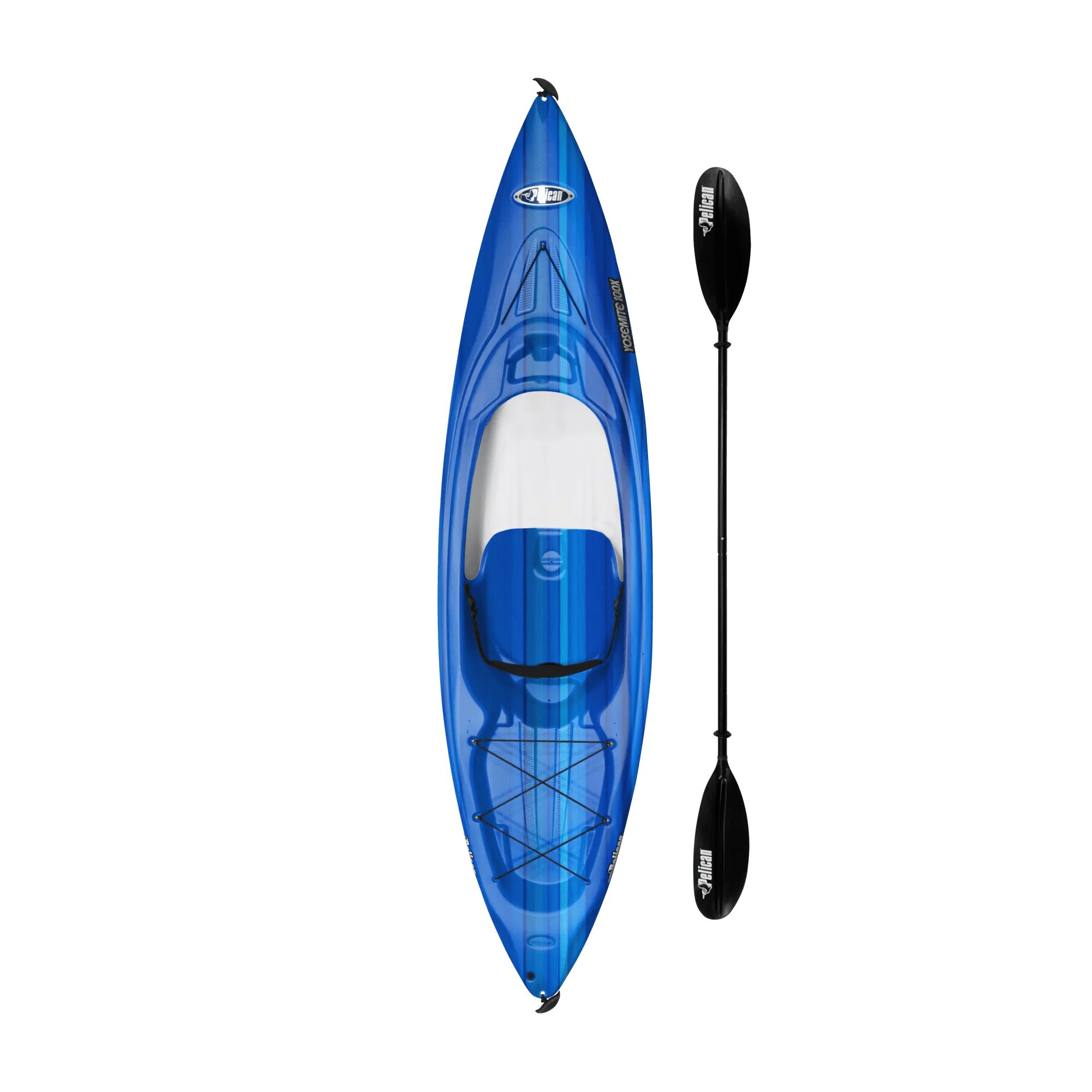 PELICAN - YOSEMITE 100X Recreational Kayak with Paddle - Blue - KSF10P105 - TOP