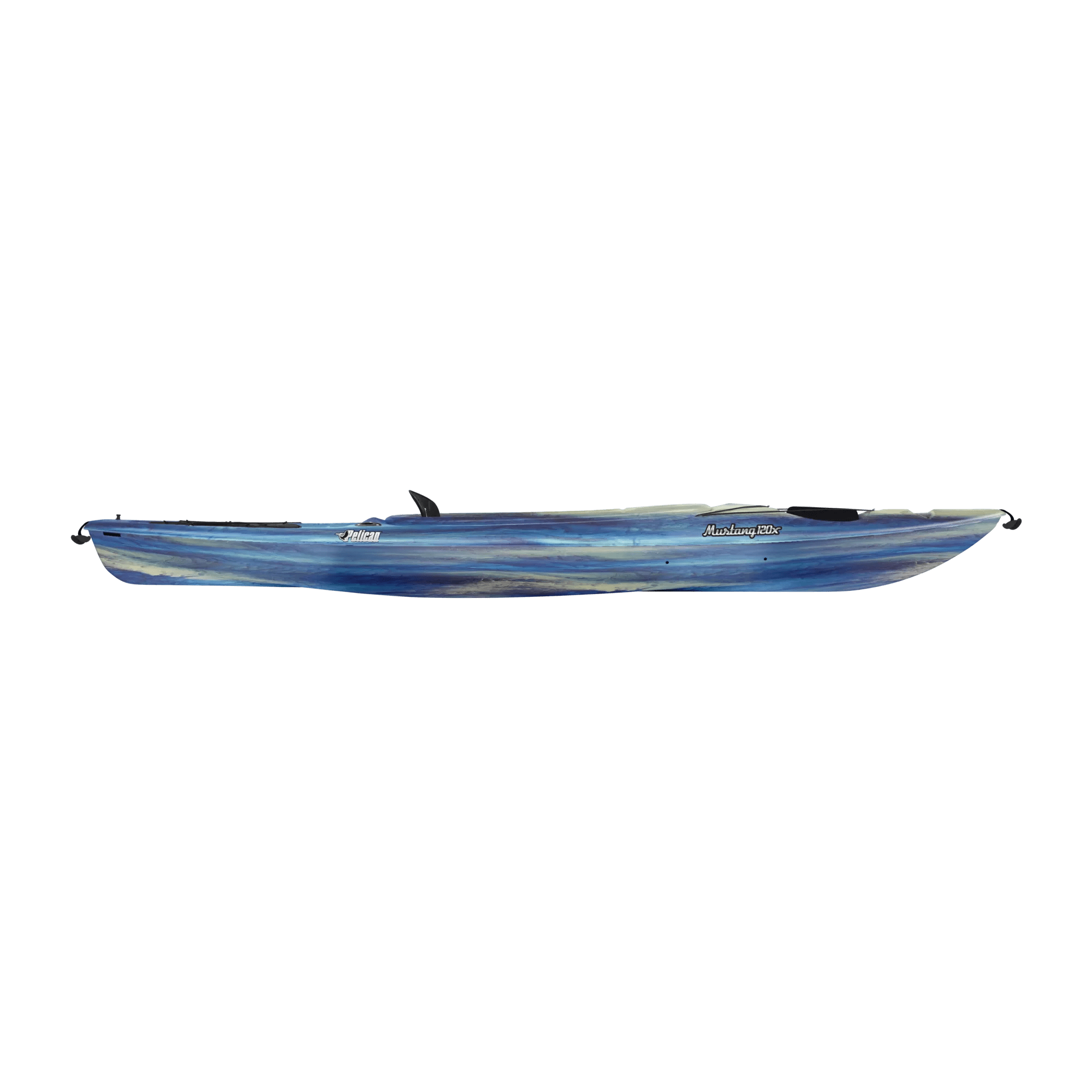 PELICAN - Mustang 120X EXO Recreational Kayak - Blue - KYF12P103 - SIDE