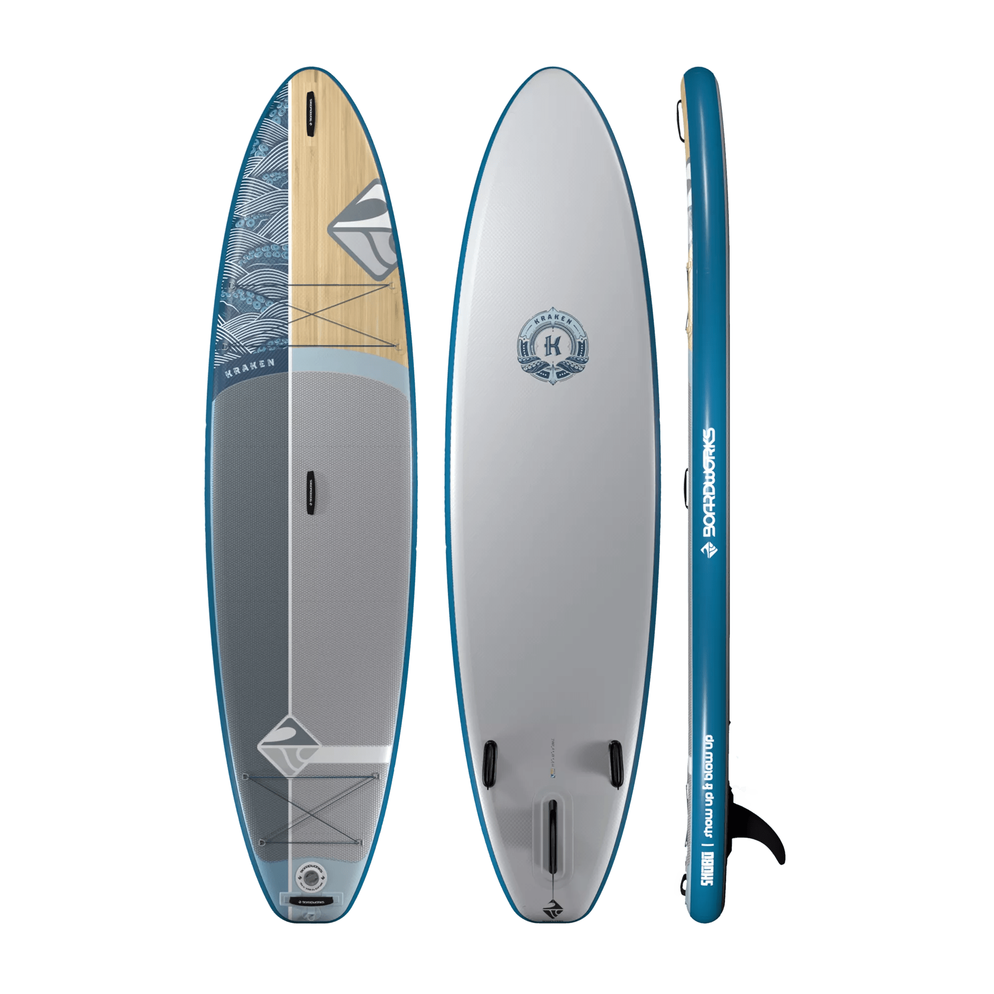 BOARDWORKS - Shubu Kraken 11' Inflatable Paddle Board - Blue - 4450539533 - TOP
