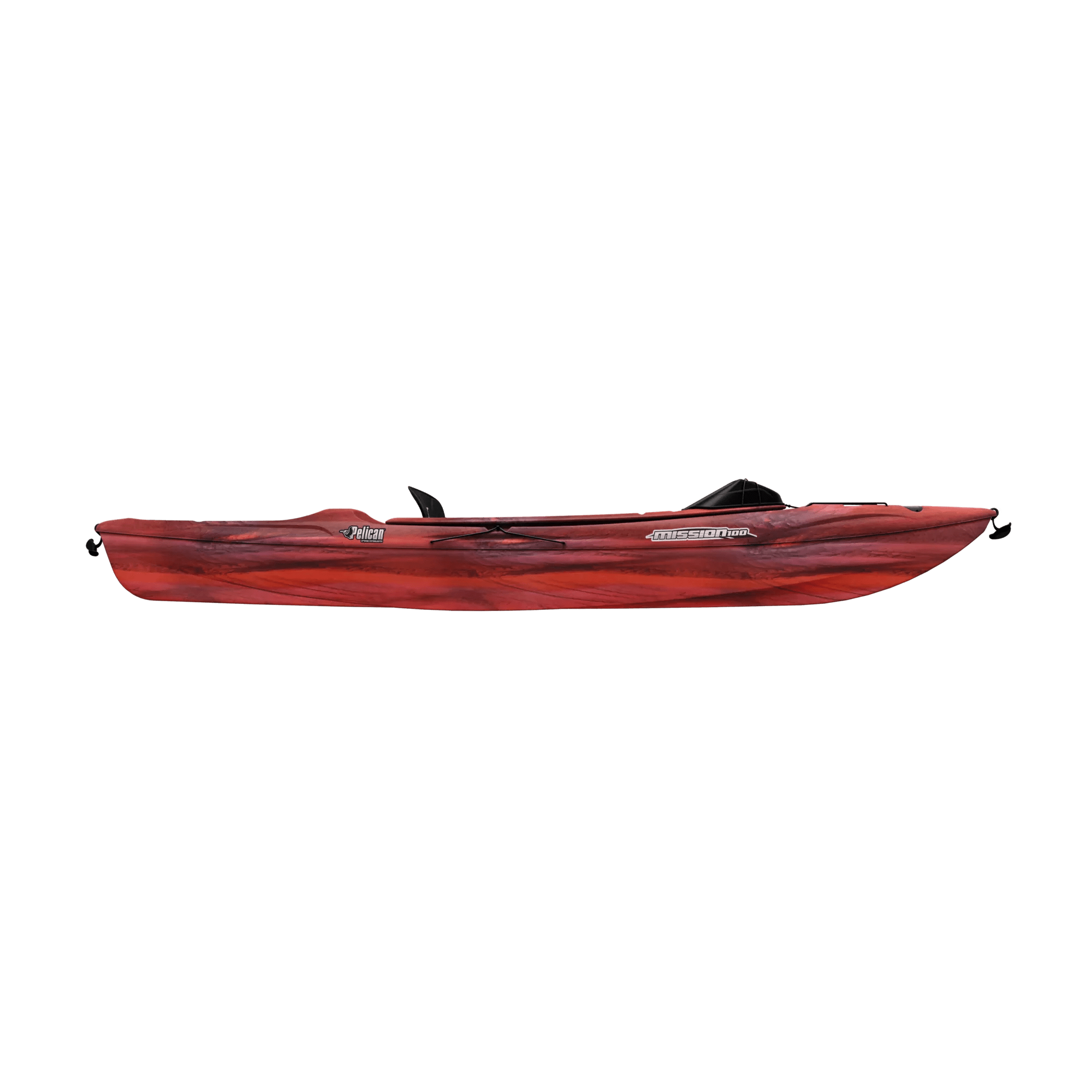PELICAN - Mission 100 Kayak with Paddle - Red - KAP10P404 - SIDE