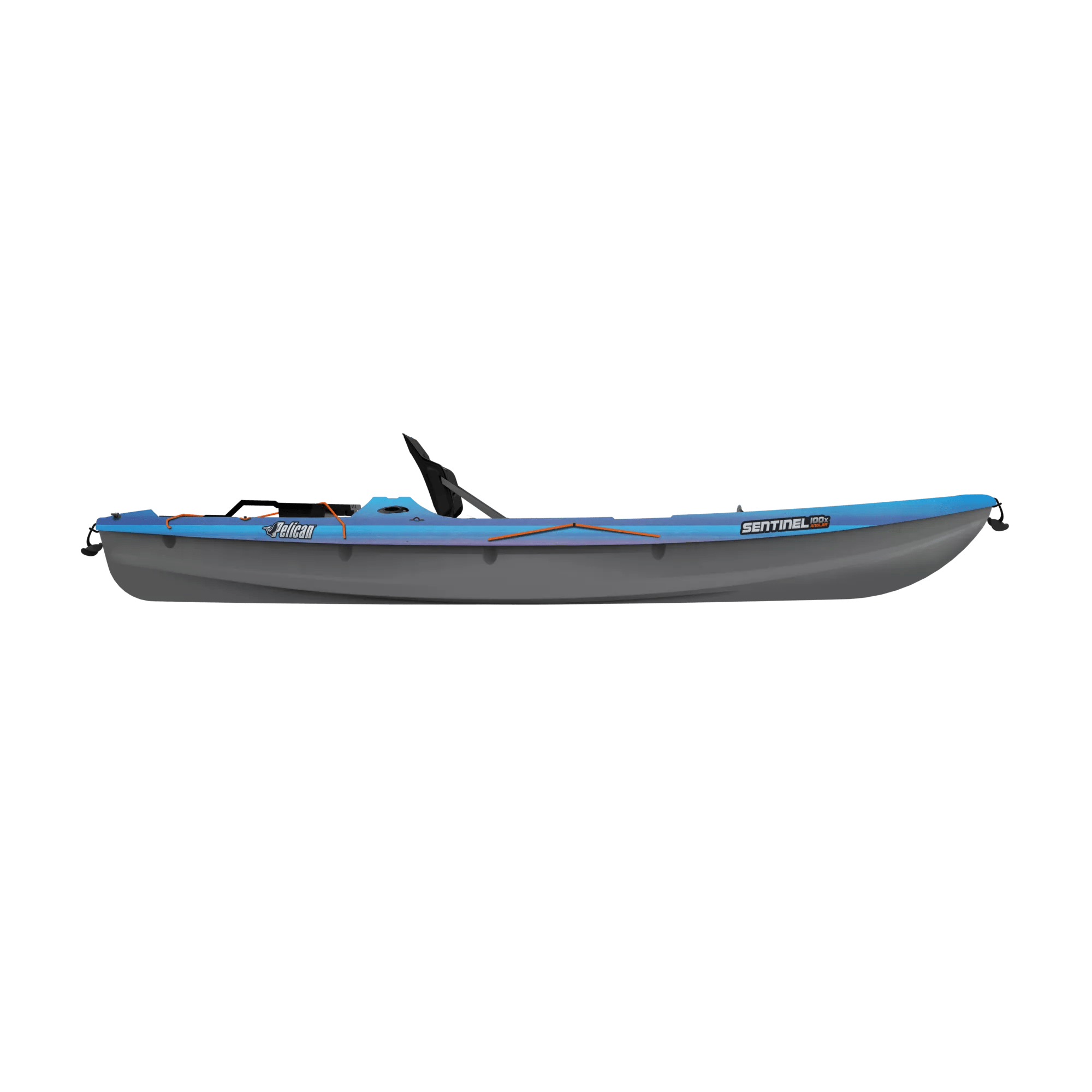 PELICAN - Sentinel 100X Angler Fishing Kayak - Blue - MBF10P103-00 - SIDE
