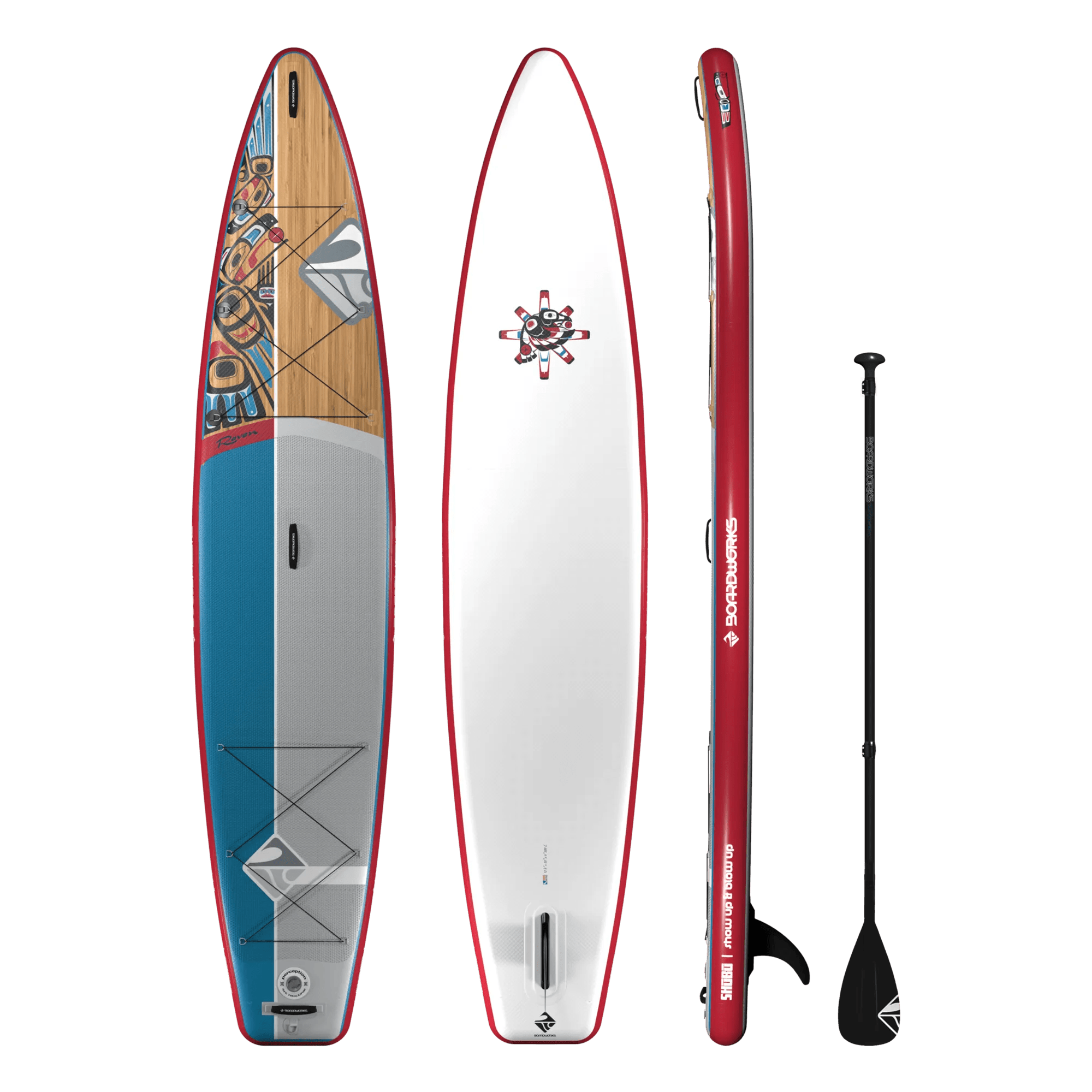 BOARDWORKS - Shubu Raven 12'6" Inflatable Paddle Board - Red - 4450469515 - TOP 