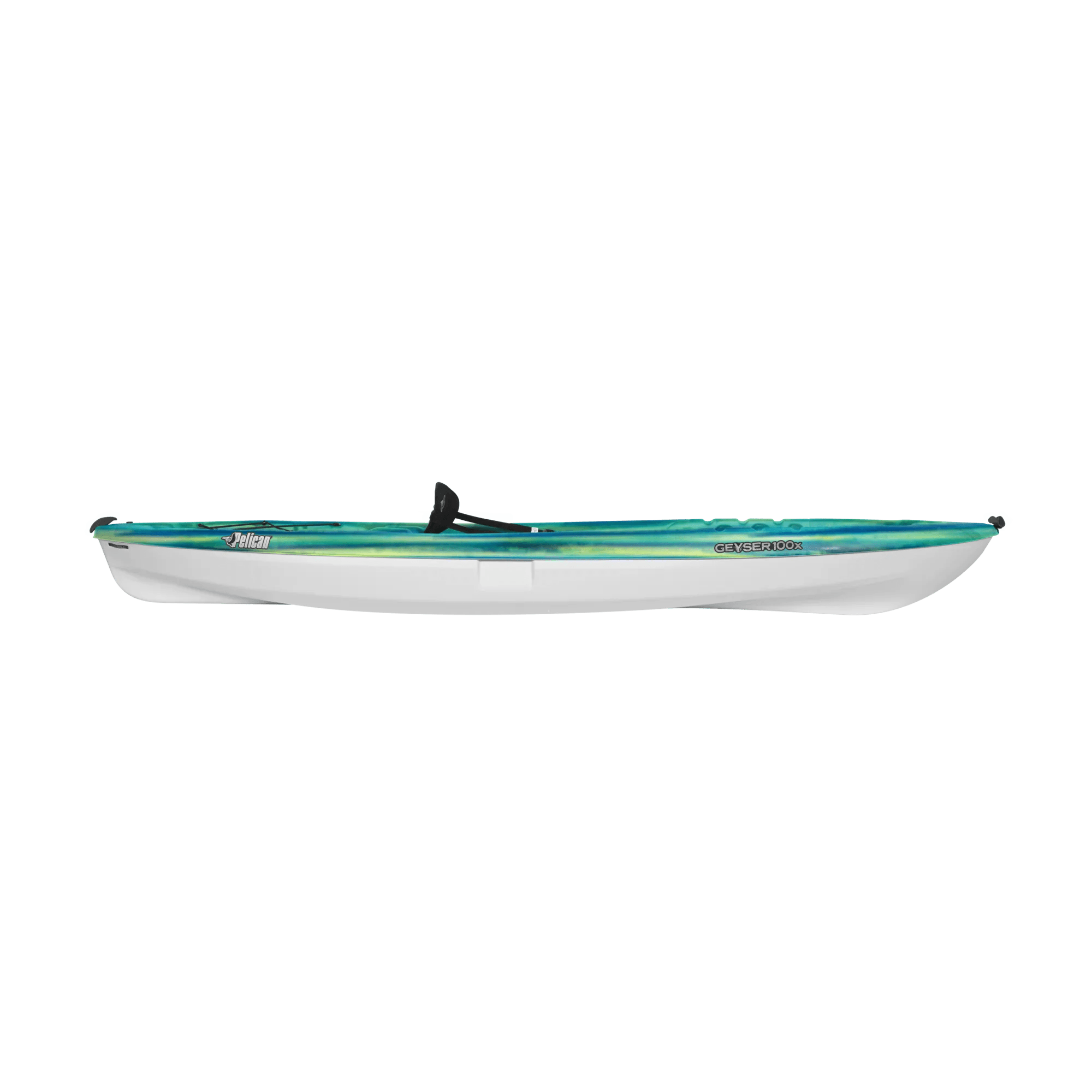 PELICAN - GEYSER 100X Recreational Kayak with Paddle - Grey - KVL10P505 - SIDE