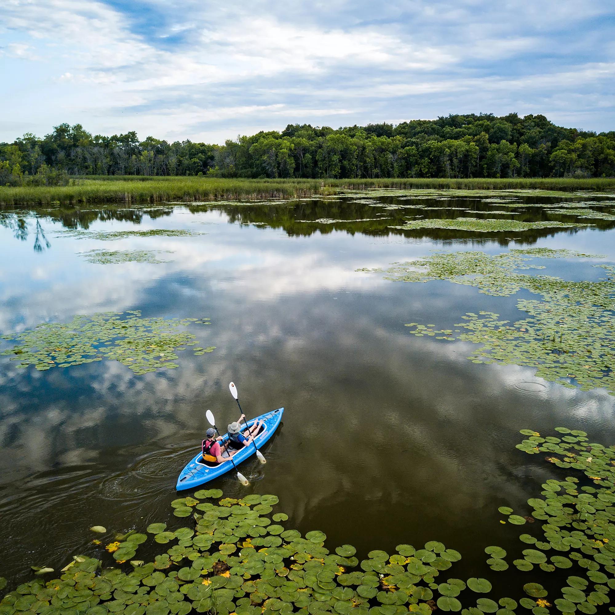 ADVANCED ELEMENTS - AirVolution2™ Recreational Kayak with Pump - Blue - AE3030 - LIFE STYLE 1