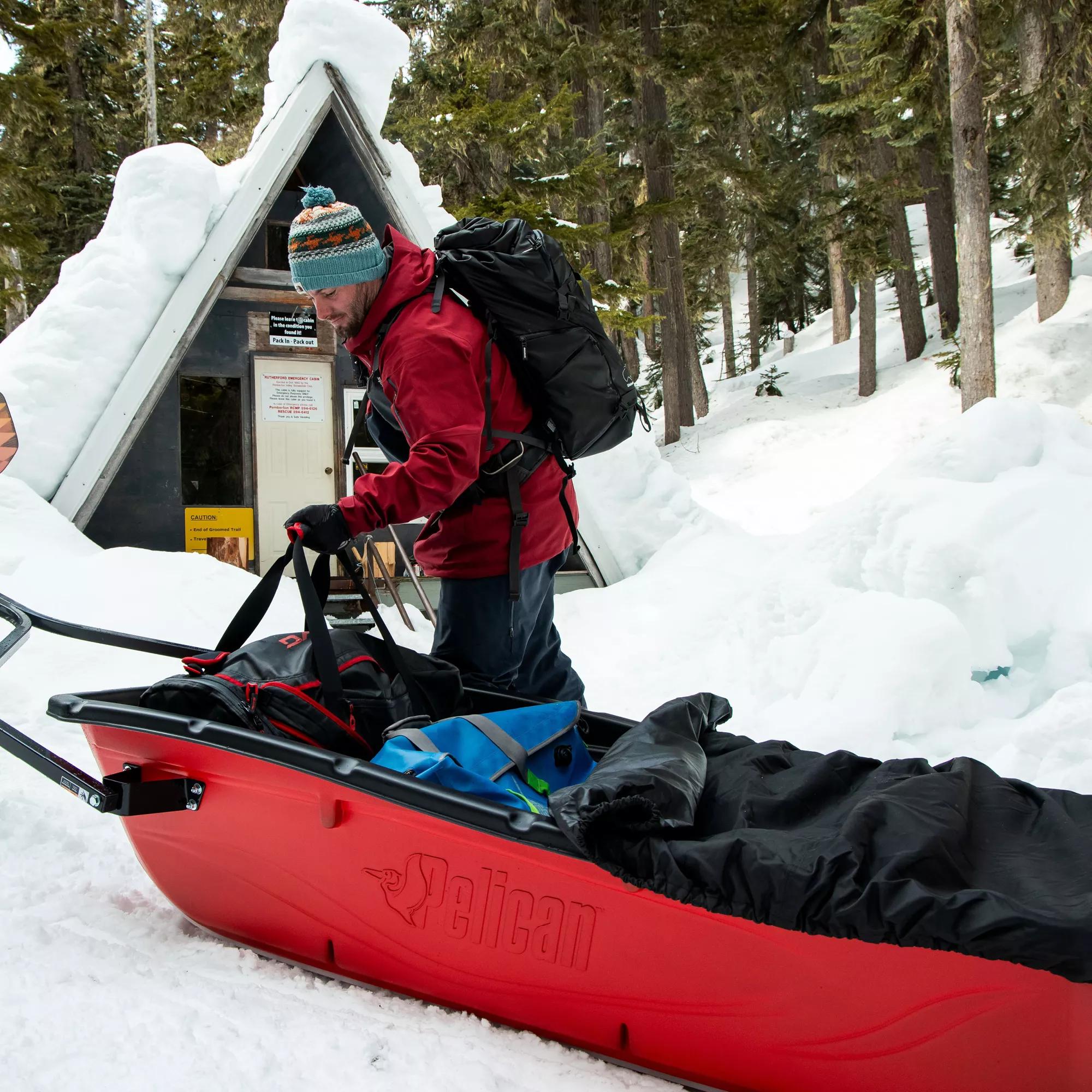 PELICAN Trek Sport 75 Utility Sled with Runners Tow Hitch