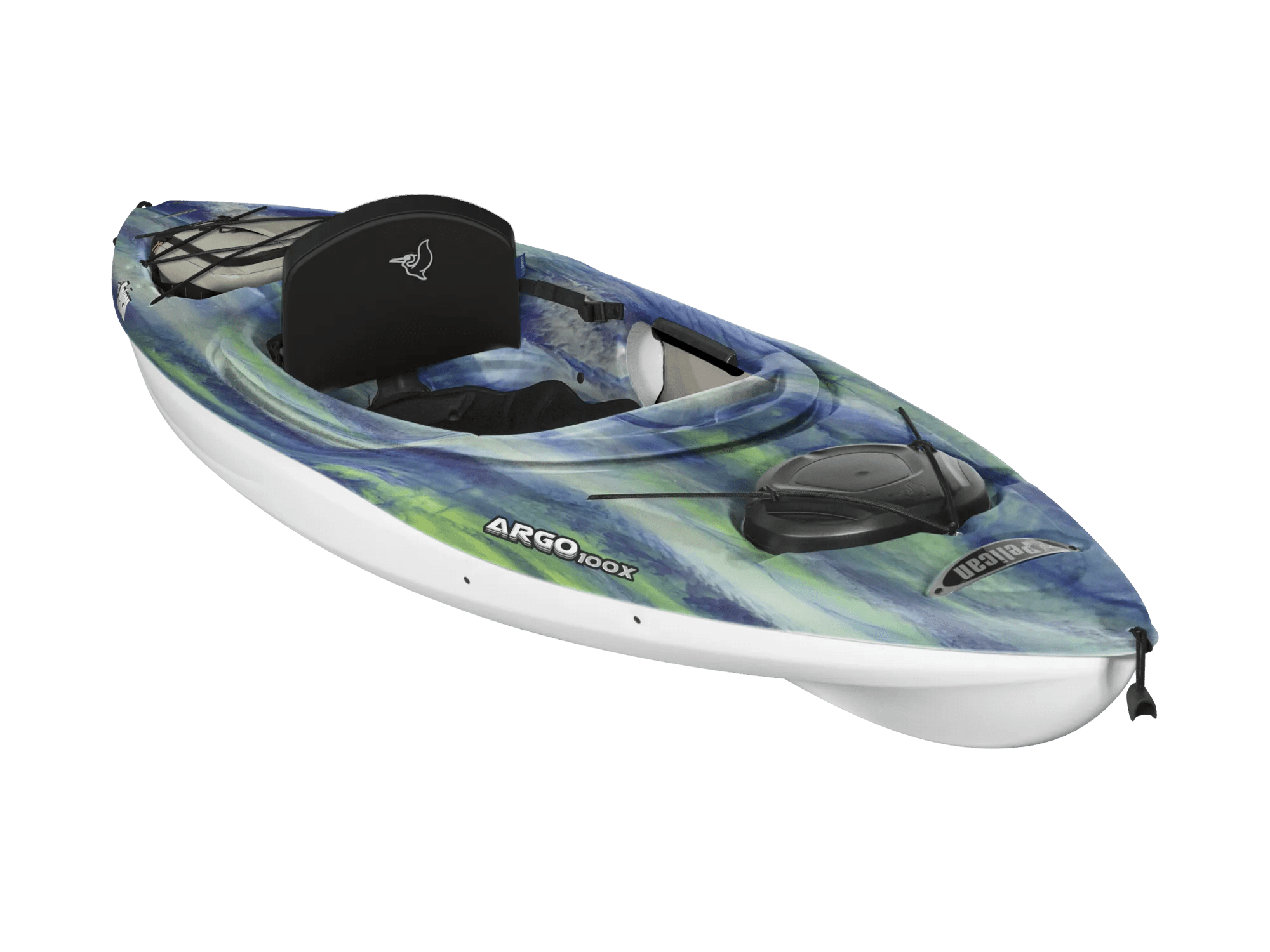 Pelican - Motion 100X - Sit-on-Top - Angler Fishing Kayak - 10 ft - Fade  Black Green