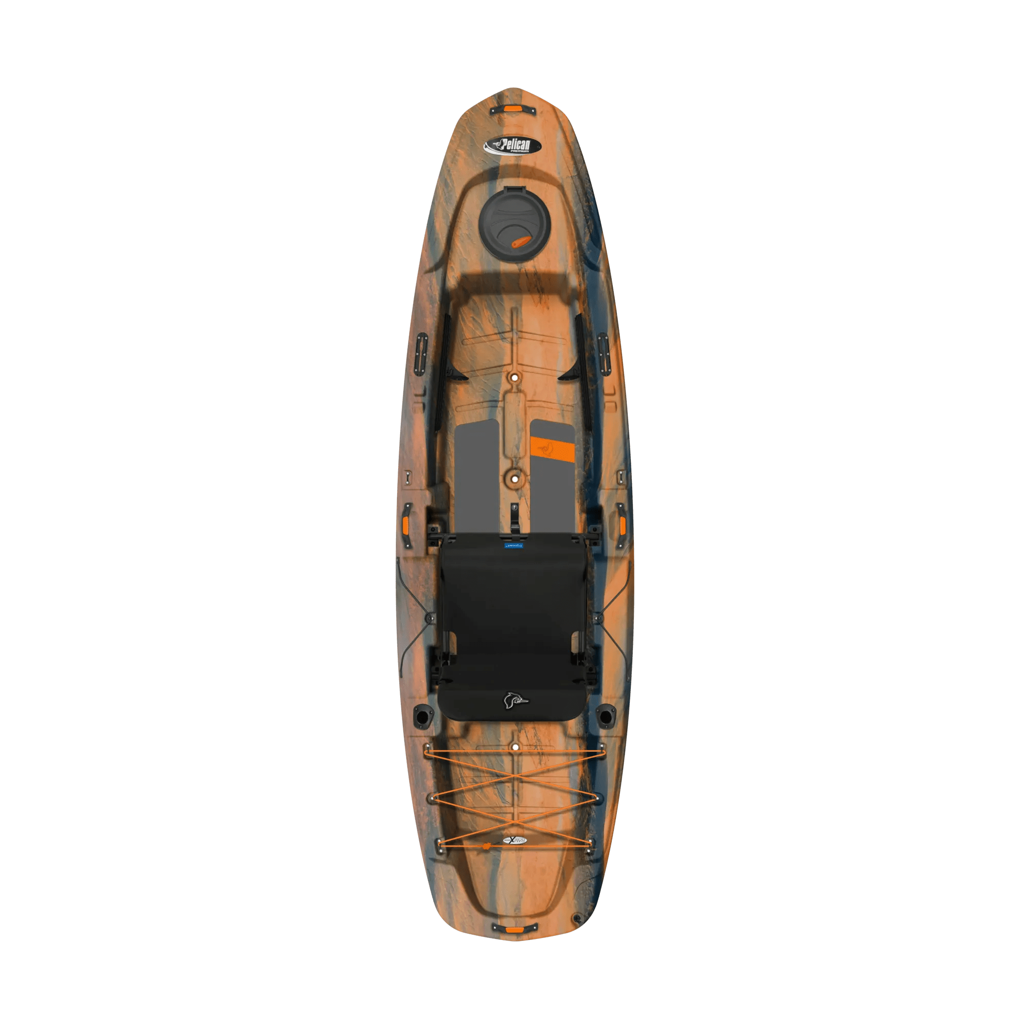 PELICAN - Catch Classic 100 Fishing Kayak - Orange - KRP10P405 - TOP