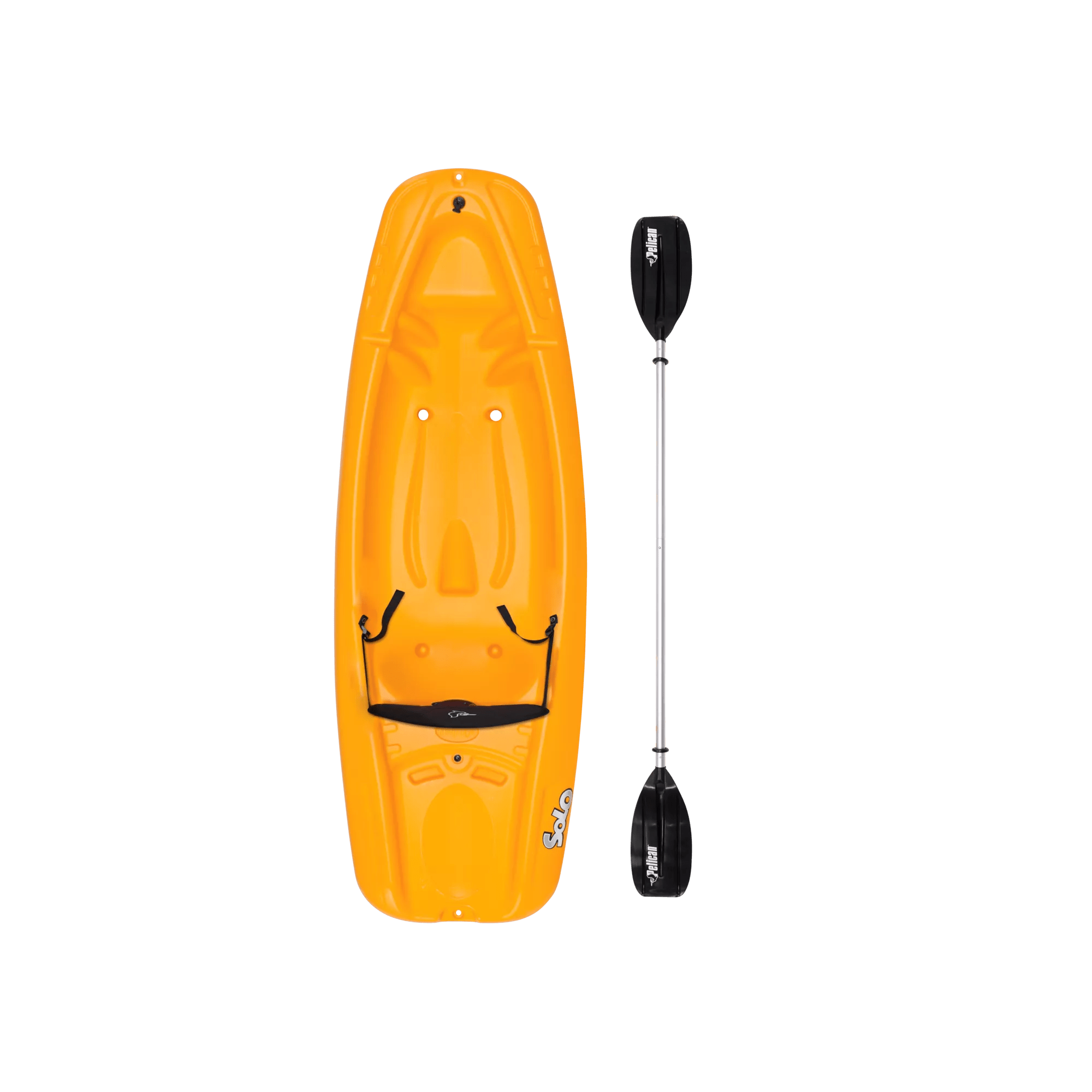 PELICAN - Kayak pour enfants Solo avec pagaie/dossier/drapeau - Orange - KOS06P502-00 - TOP