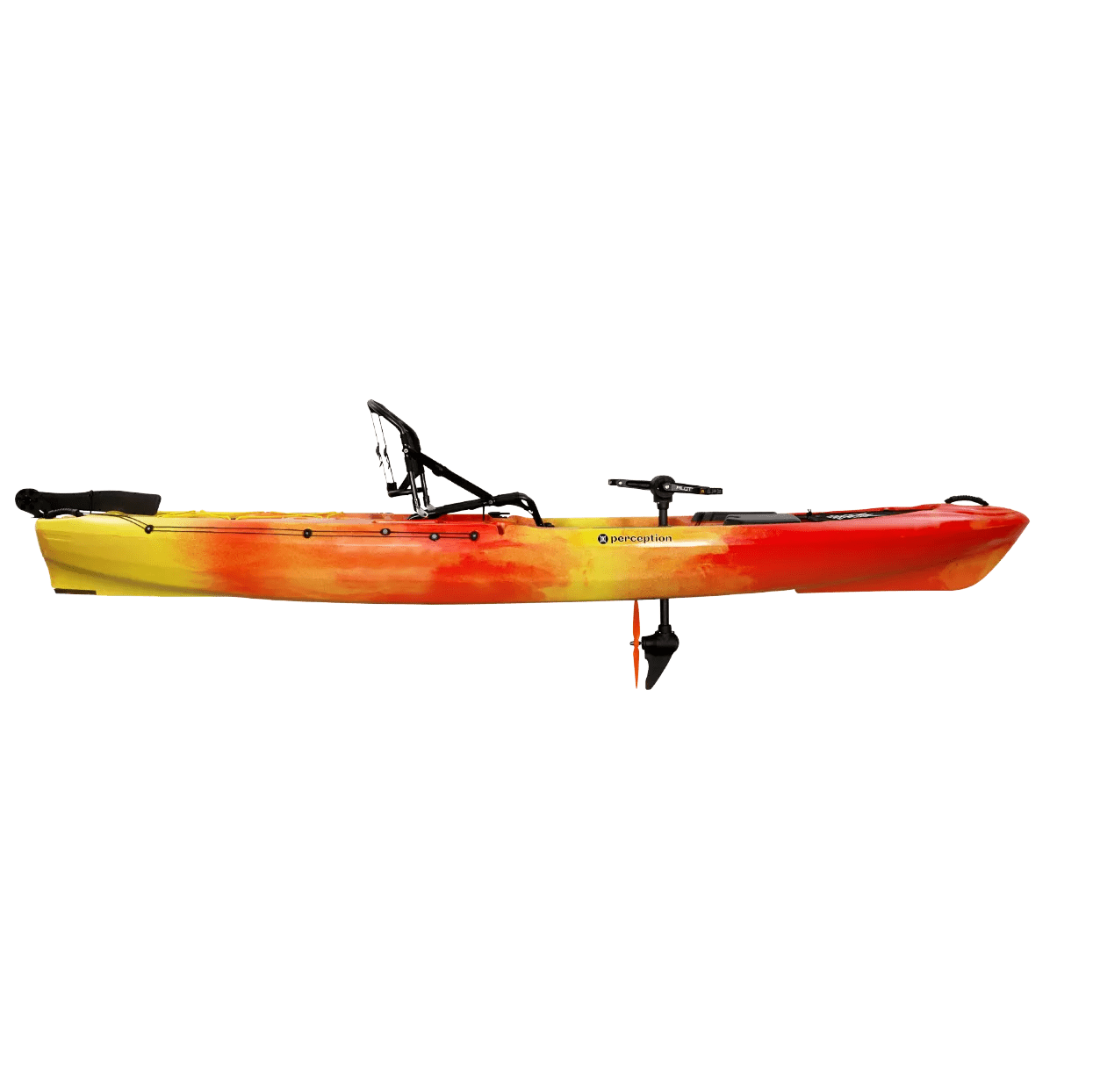 PERCEPTION - Pescador Pilot 12.0 Fishing Kayak - Red - 9351587042 - SIDE