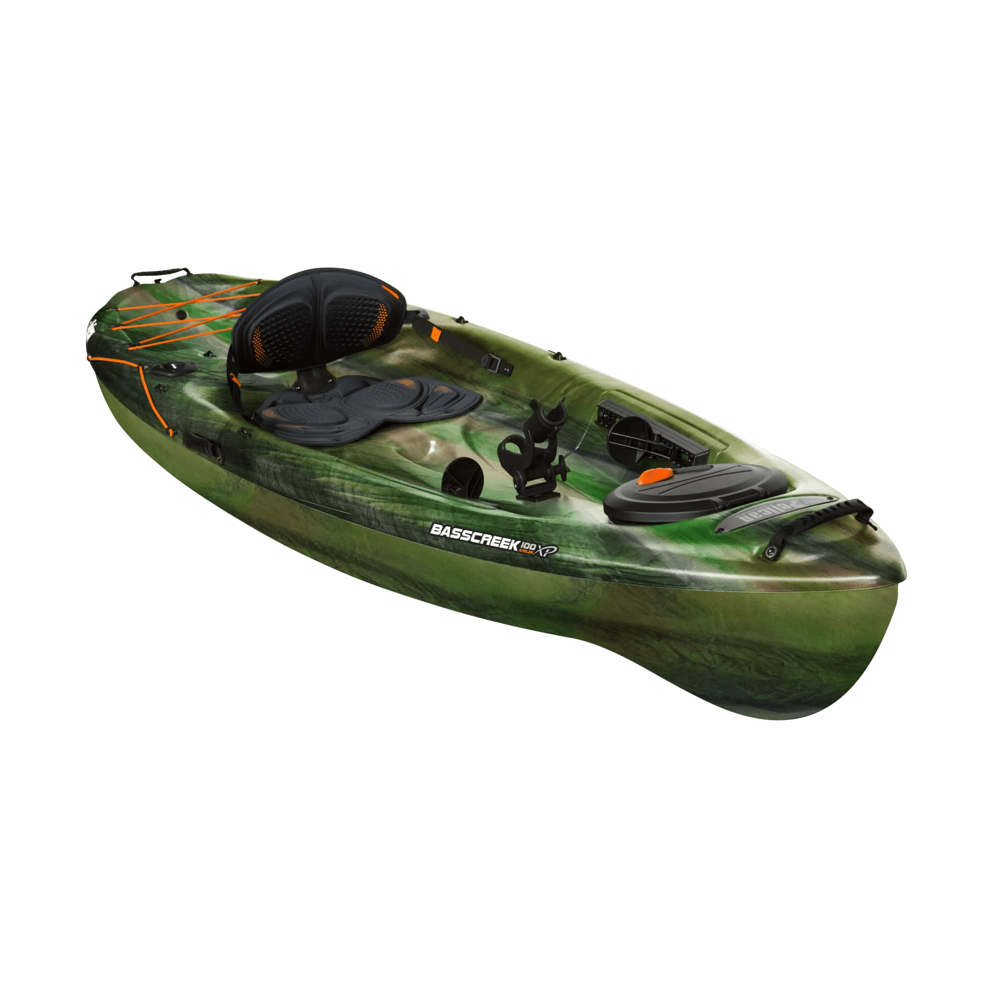 PELICAN - Basscreek 100XP Angler Fishing Kayak - Olive - KWP10P100-00 - ISO 