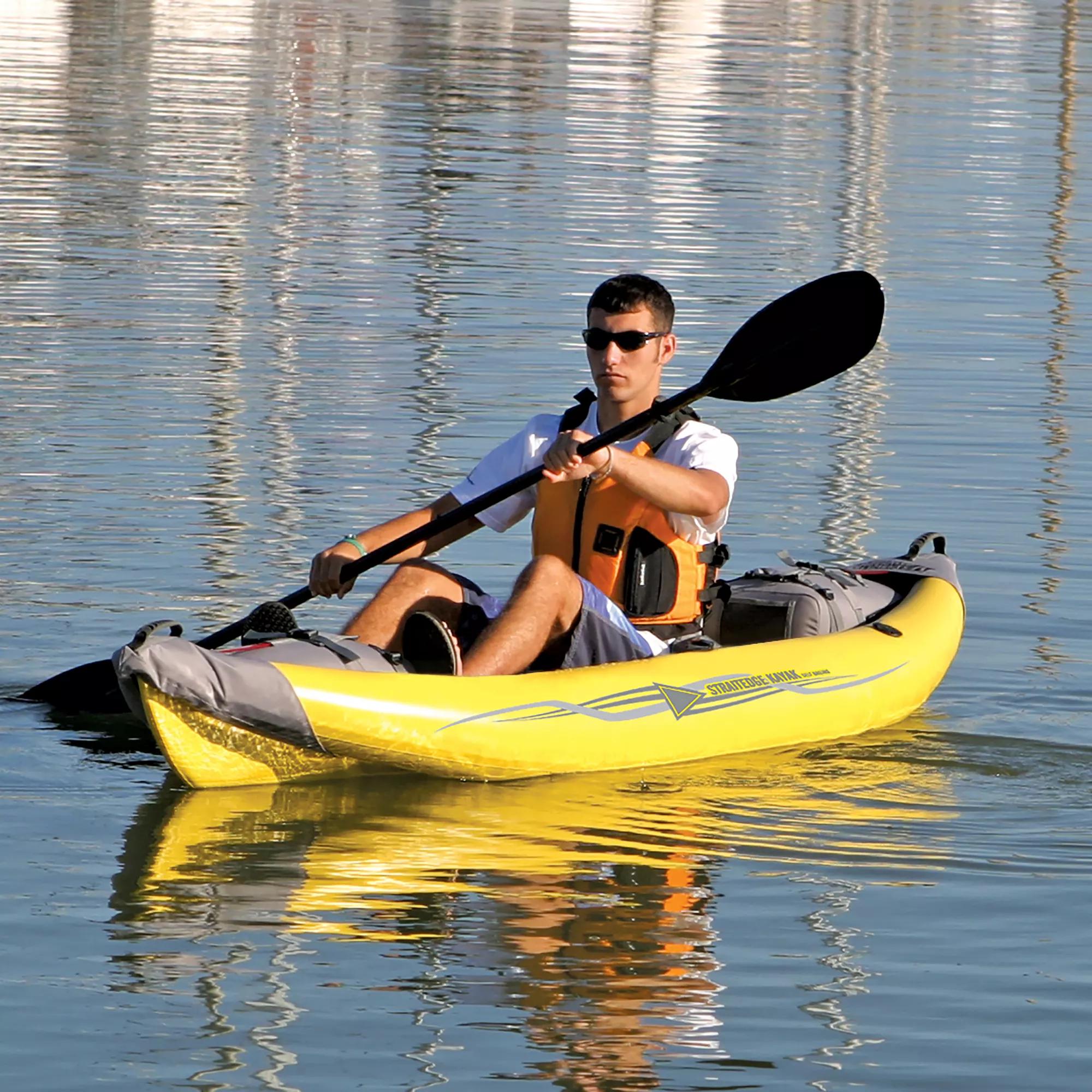ADVANCED ELEMENTS - StraitEdge™ Crossover Kayak with Pump - Yellow - AE1006-Y-P - LIFE STYLE 2